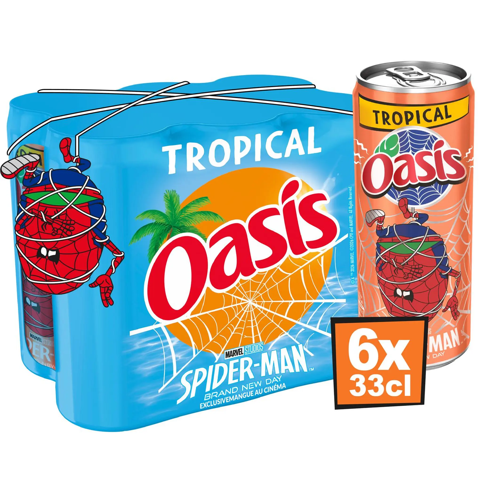 OASIS Boisson aux fruits saveur tropical boîtes