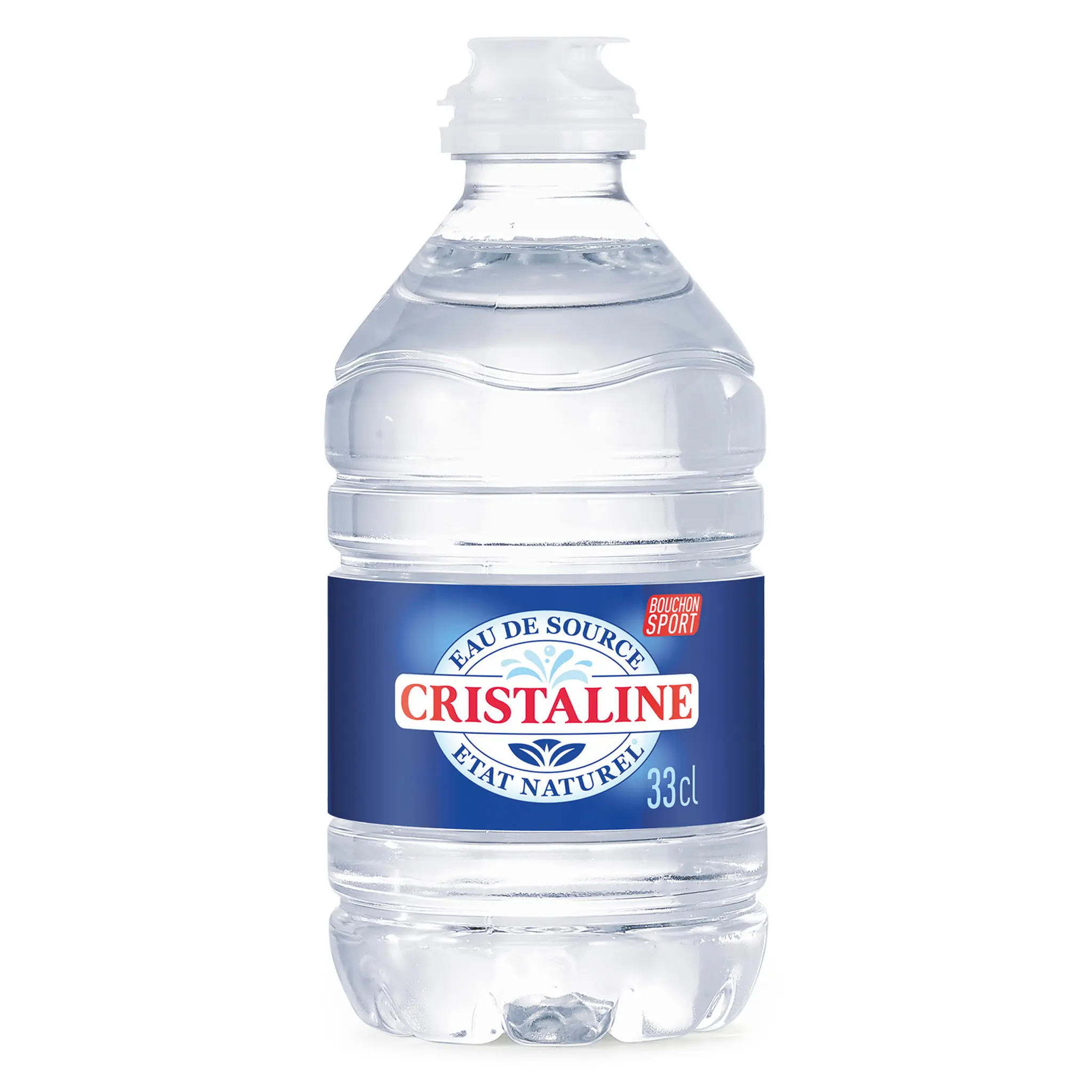 CRISTALINE Eau de source plate bouchon sport