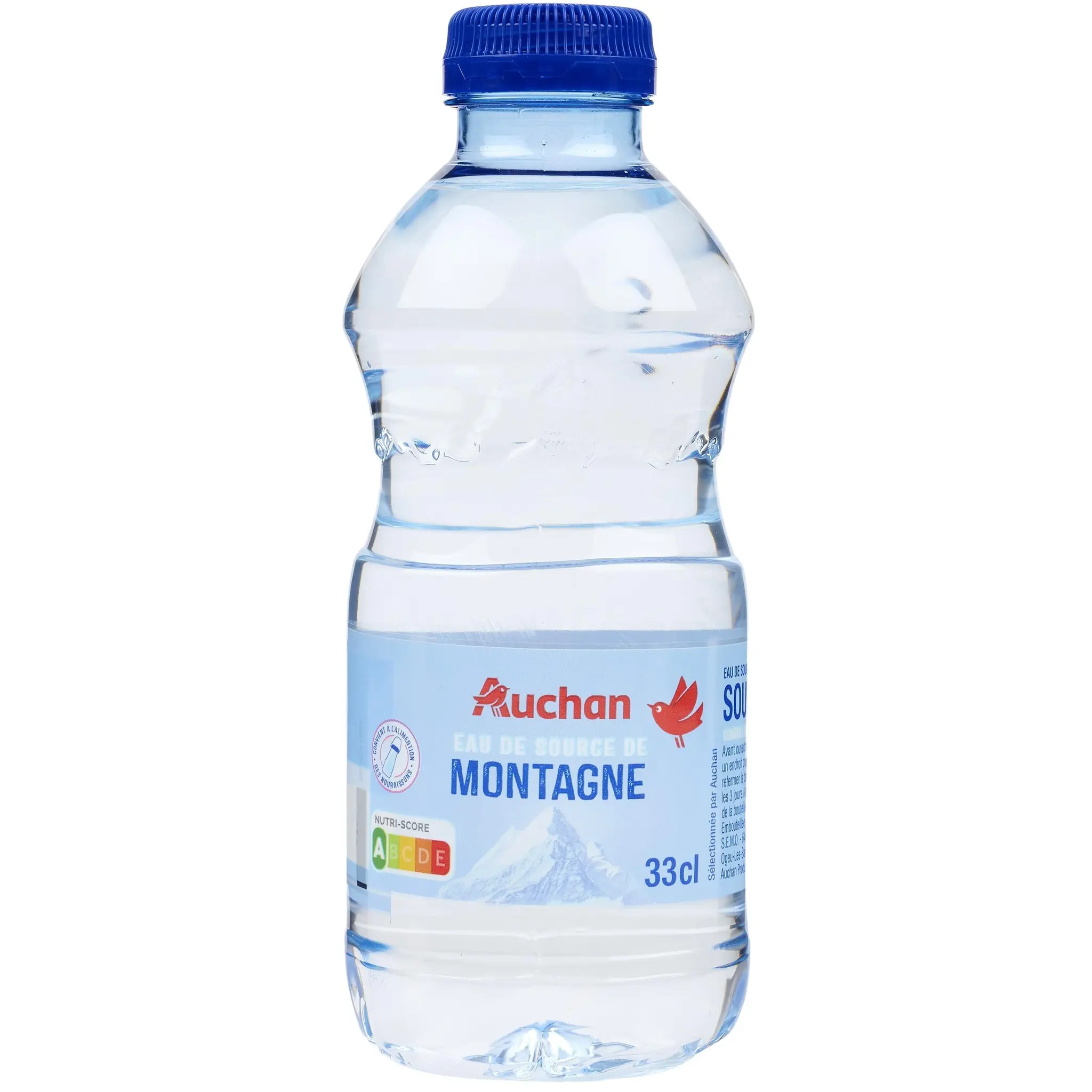 AUCHAN Eau de source de montagne source Pyrénéa