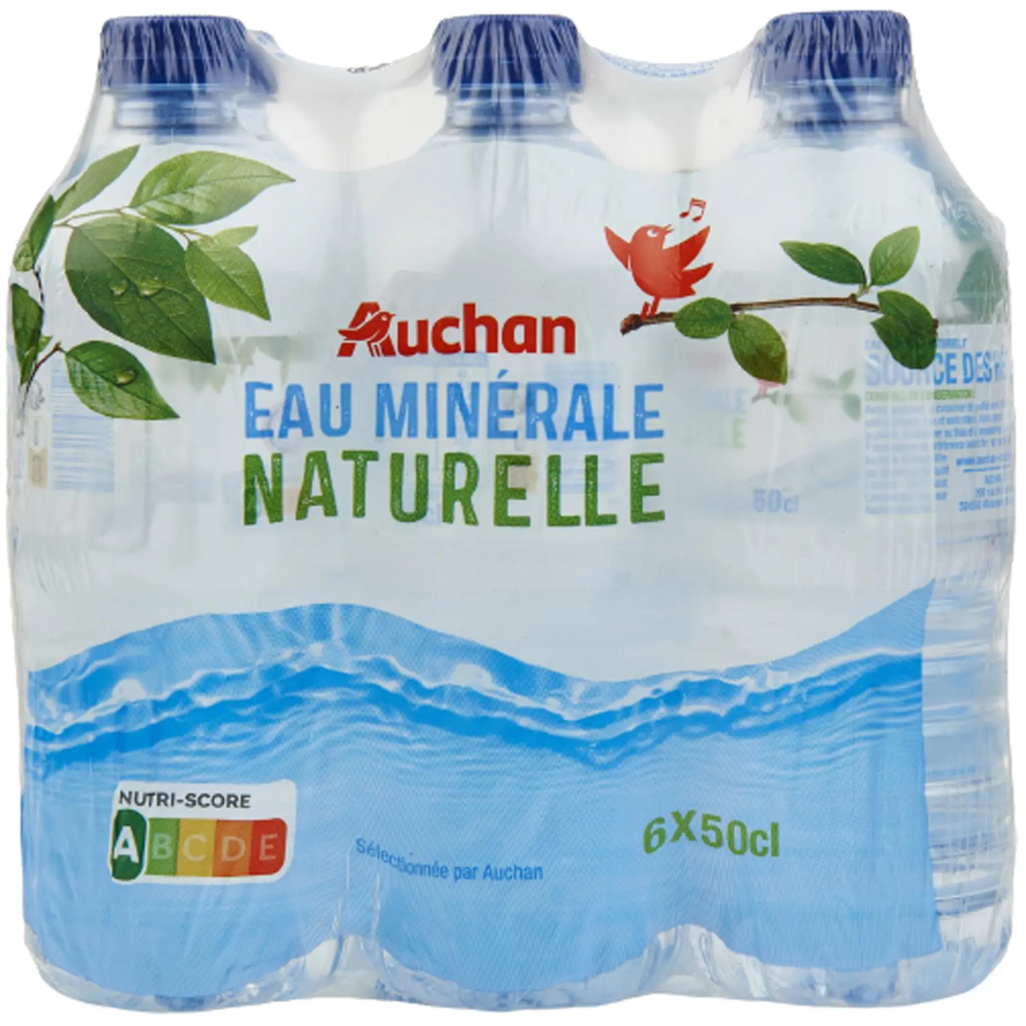 AUCHAN Eau minérale naturelle faiblement minéralisée bouteilles