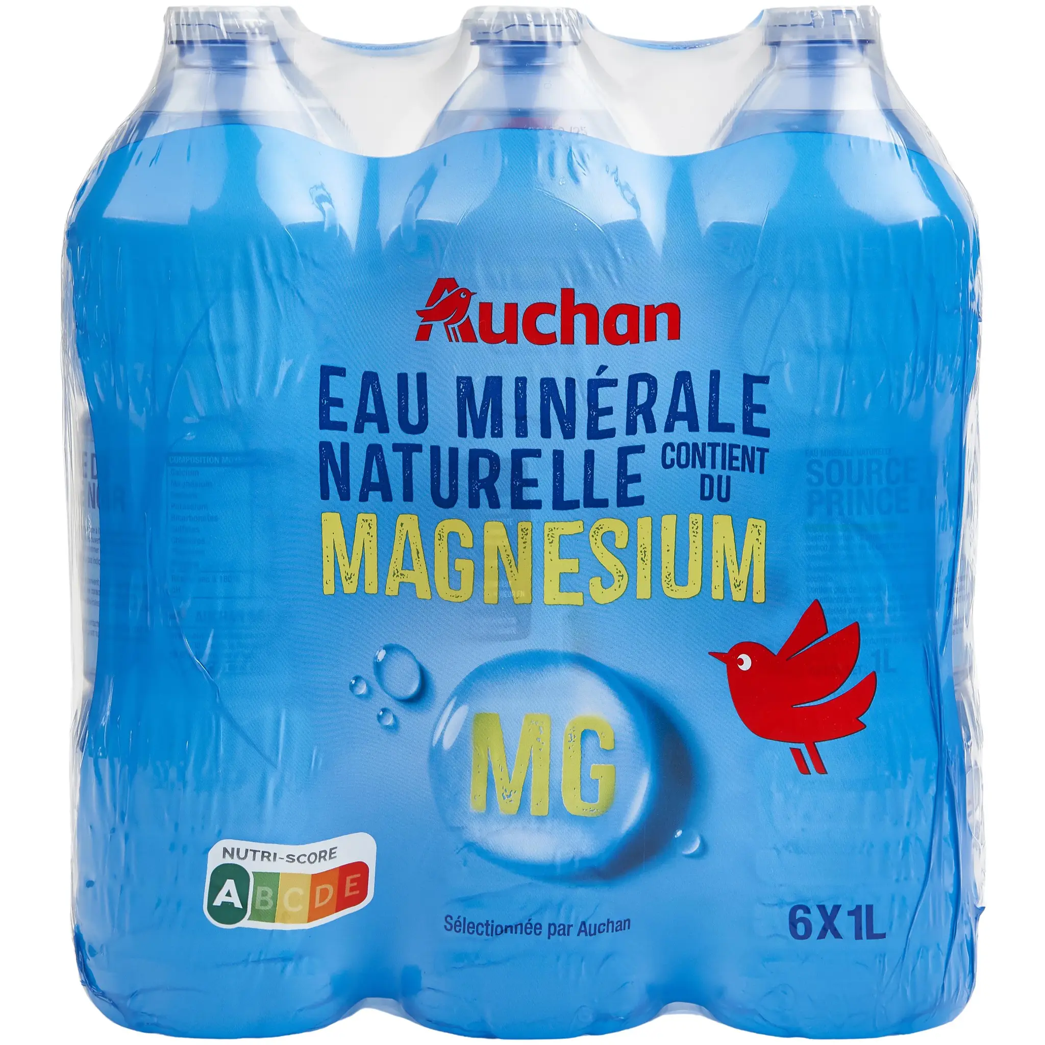AUCHAN Eau minérale naturelle contenant du magnésium