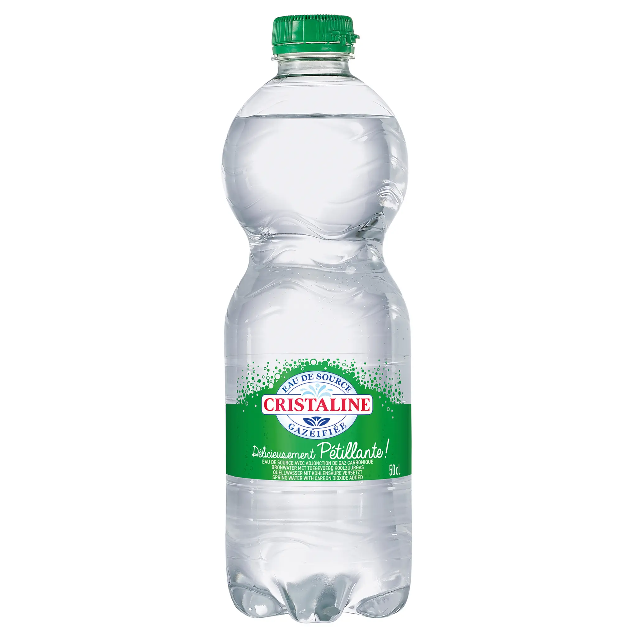 CRISTALINE Eau de source gazeuse bouteille