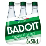 BADOIT Eau gazeuse minérale verte finement pétillante bouteilles