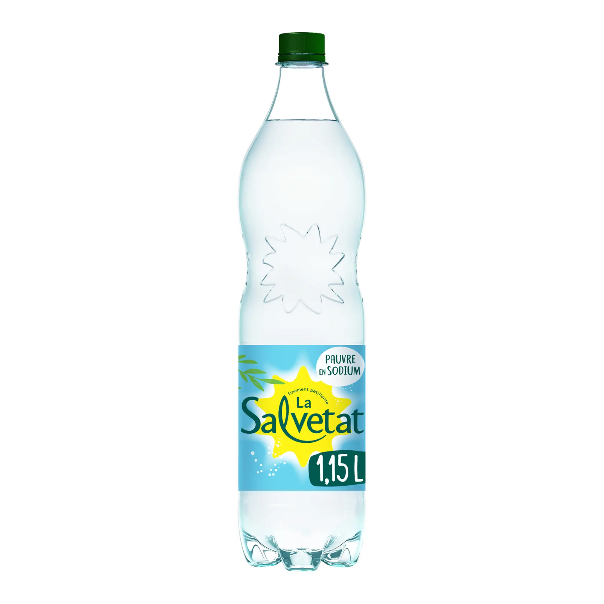 SALVETAT Eau gazeuse minérale naturelle pauvre en sodium 1,15l