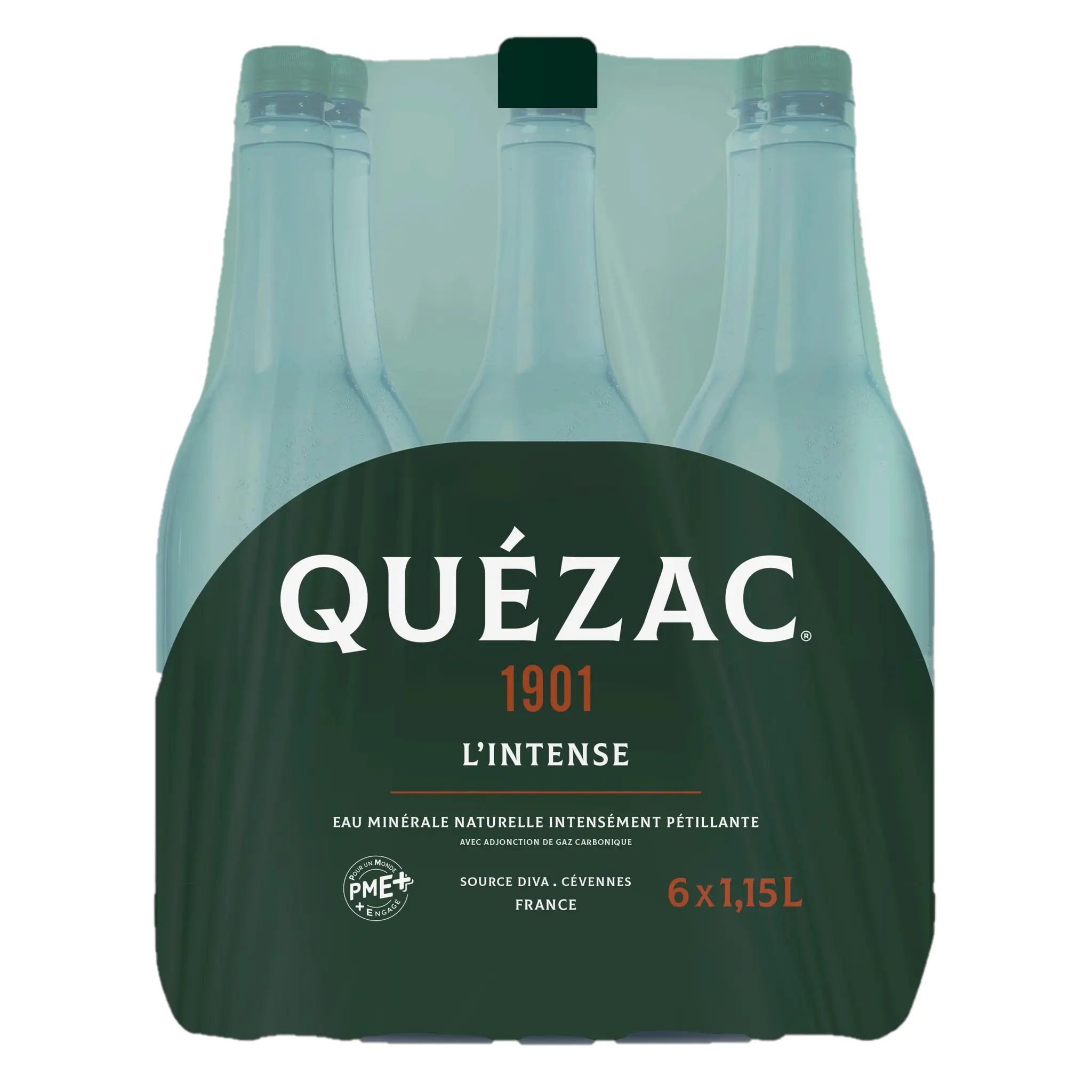 QUEZAC Eau minérale naturelle gazeuse intense