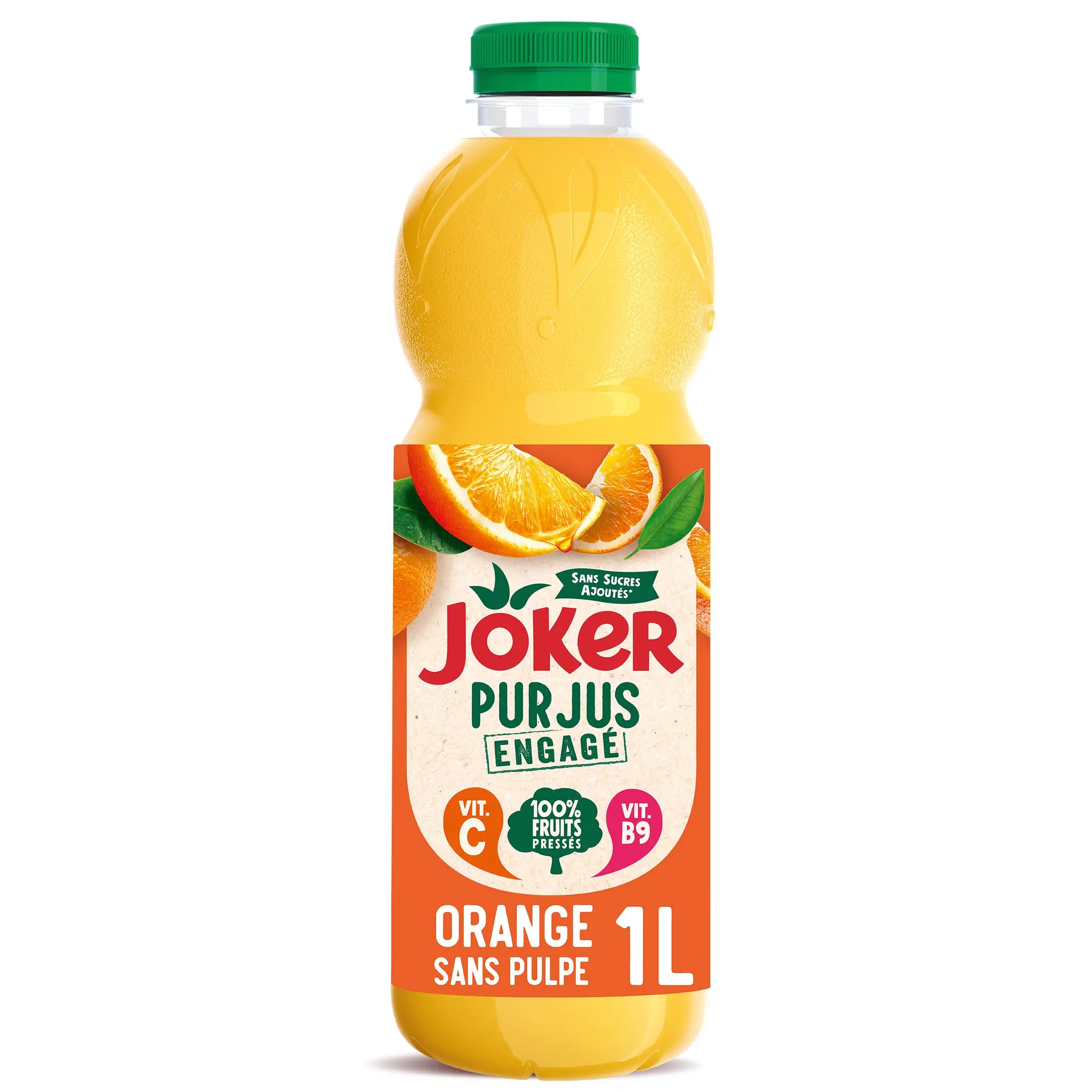 JOKER Pur jus d'orange sans pulpe sans sucres ajoutés