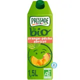 PRESSADE Nectar orange pêche abricot bio sans pulpe brique
