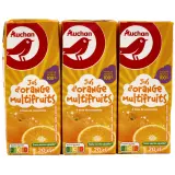 AUCHAN Jus d'orange multifruits en briquettes