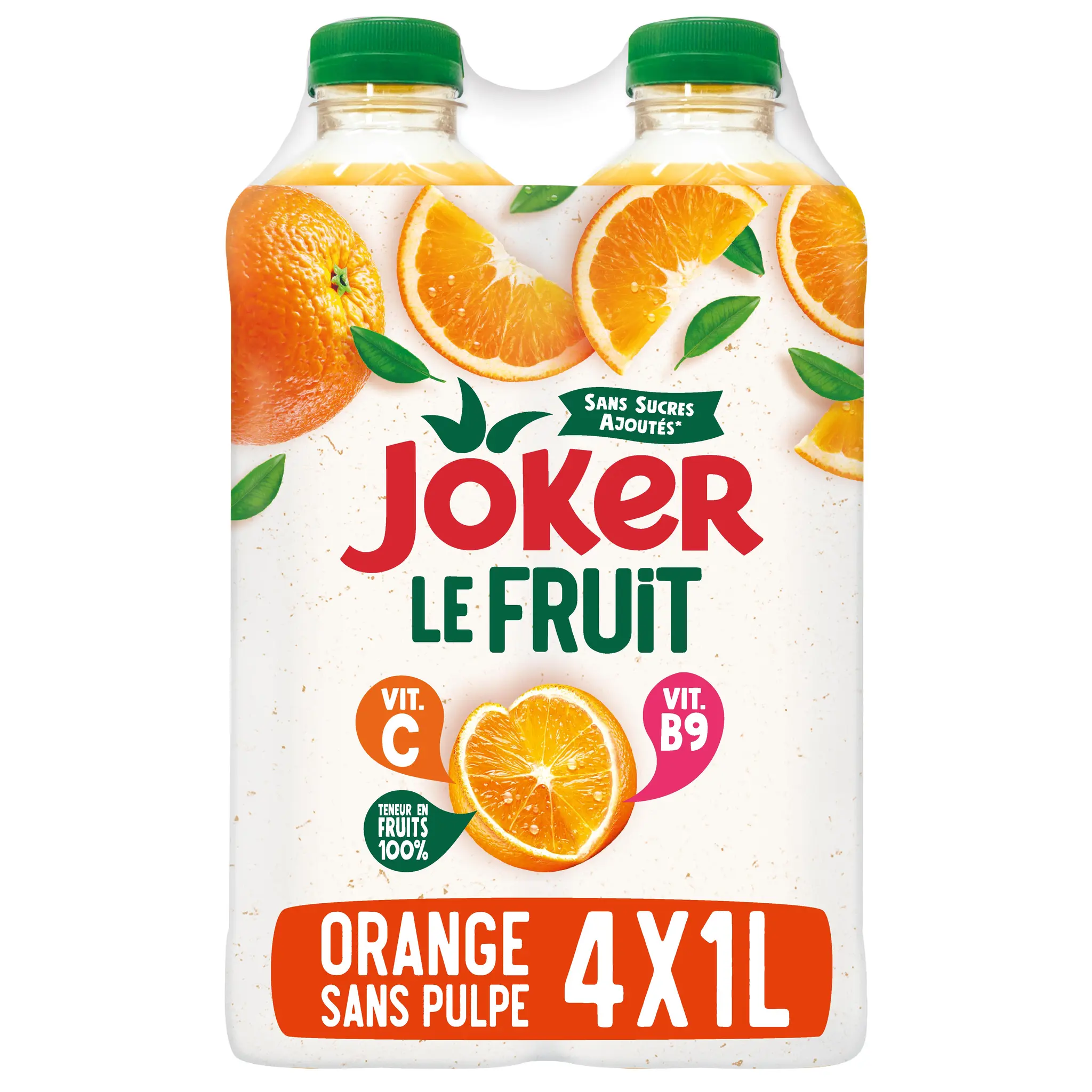 JOKER Jus d'orange Le Fruit sans pulpe sans sucres ajoutés