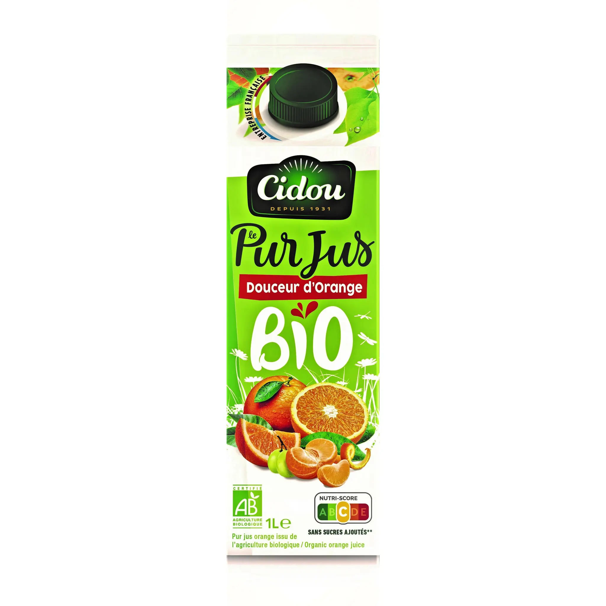 CIDOU Pur jus douceur d'orange bio brique