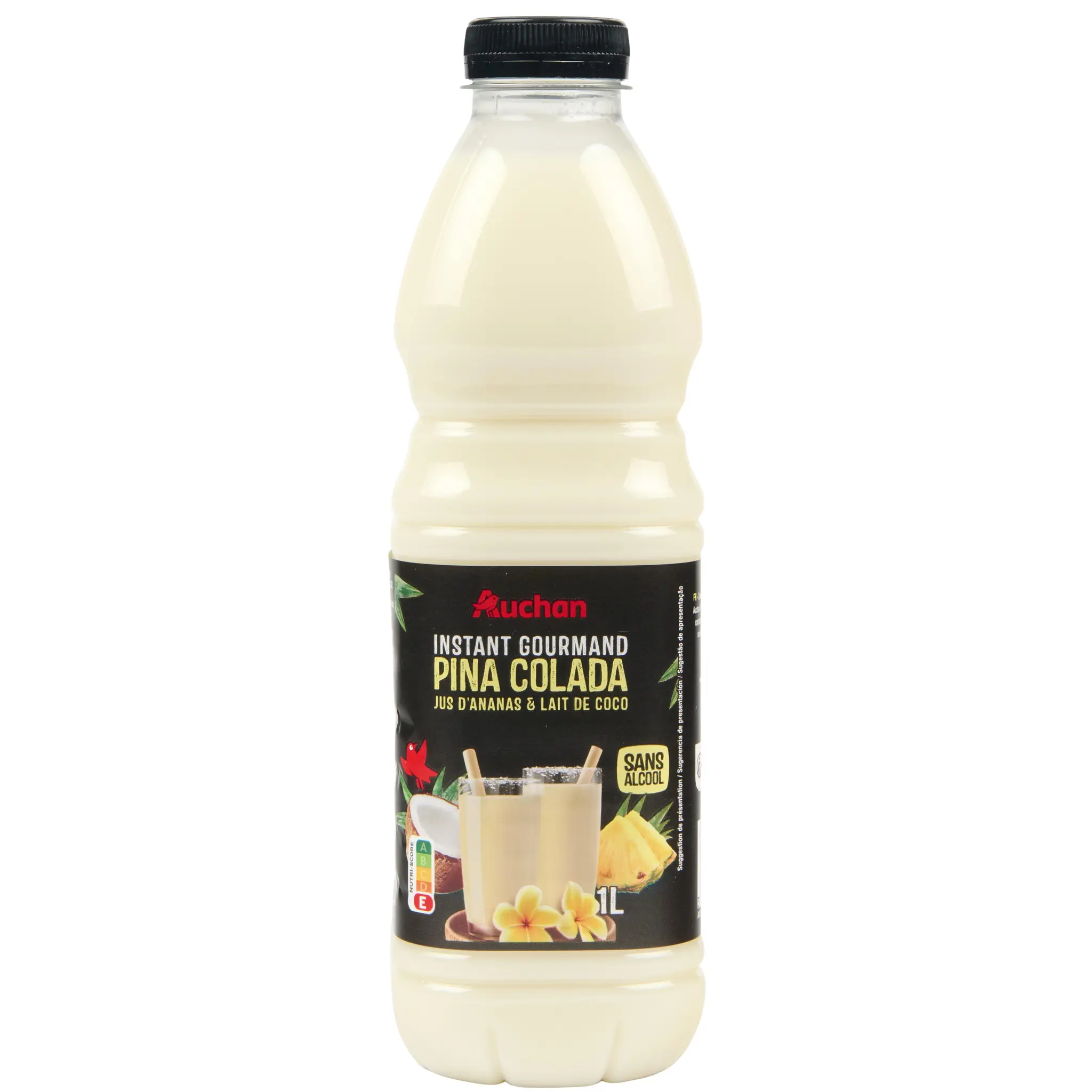 AUCHAN Boisson Pina Colada bouteille verre