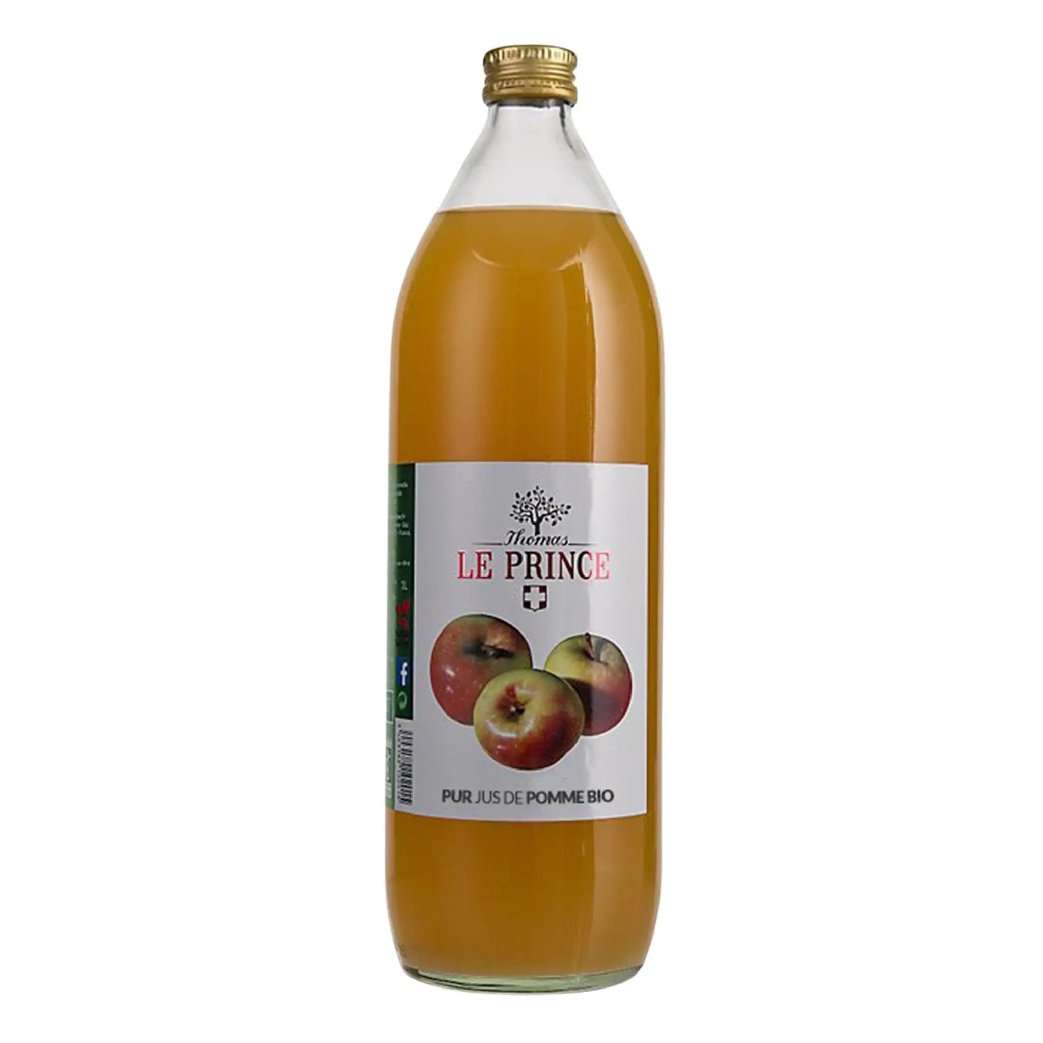 THOMAS LE PRINCE Pur jus de pomme bio bouteille verre