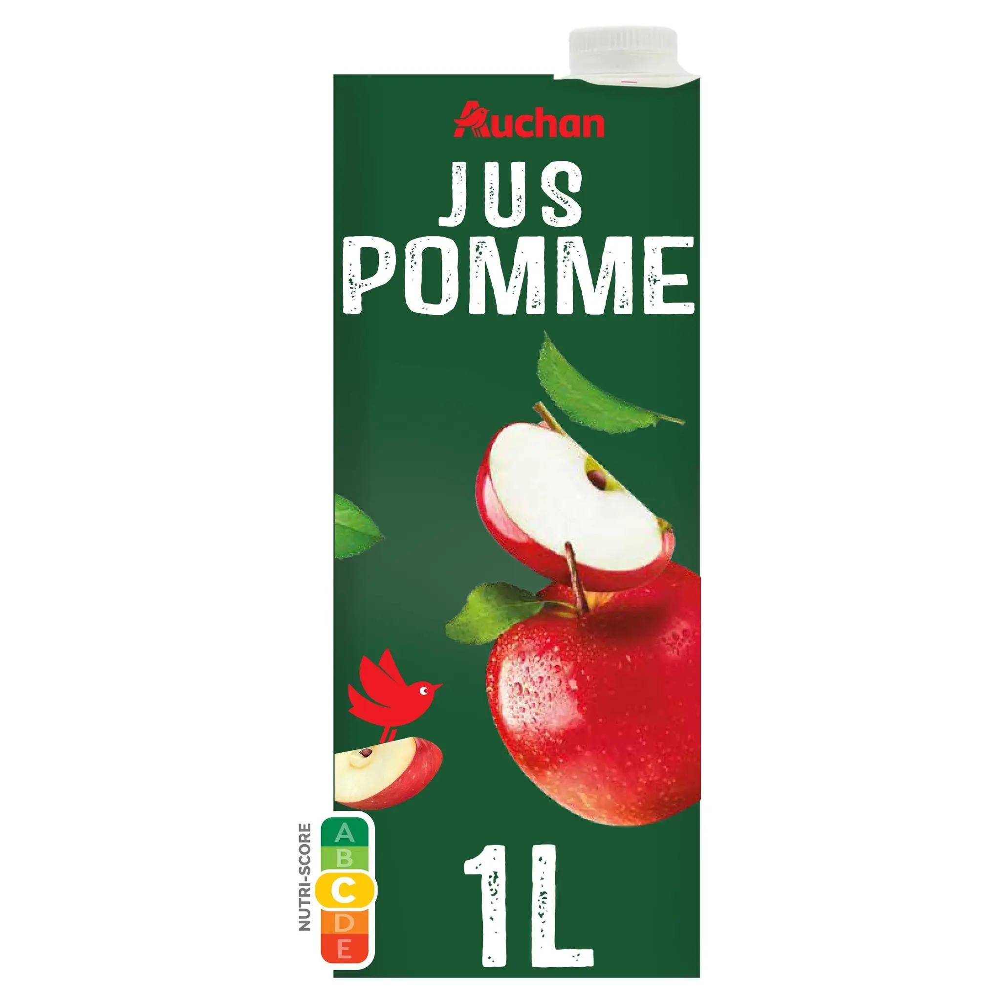 AUCHAN Jus de pomme à base de concentré sans sucres ajoutés