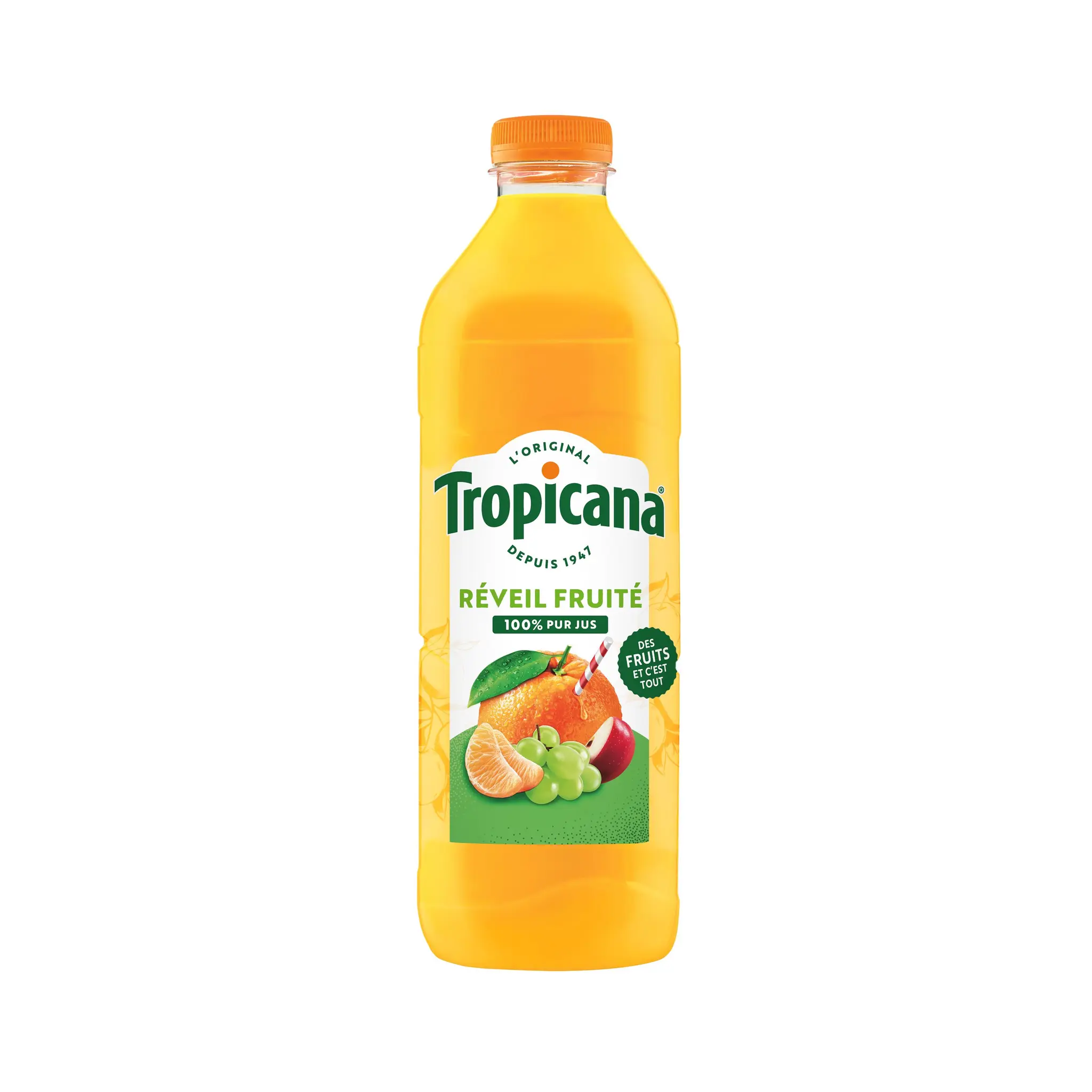 TROPICANA Jus pure de mandarine d'orange de pomme et de raisin blanc