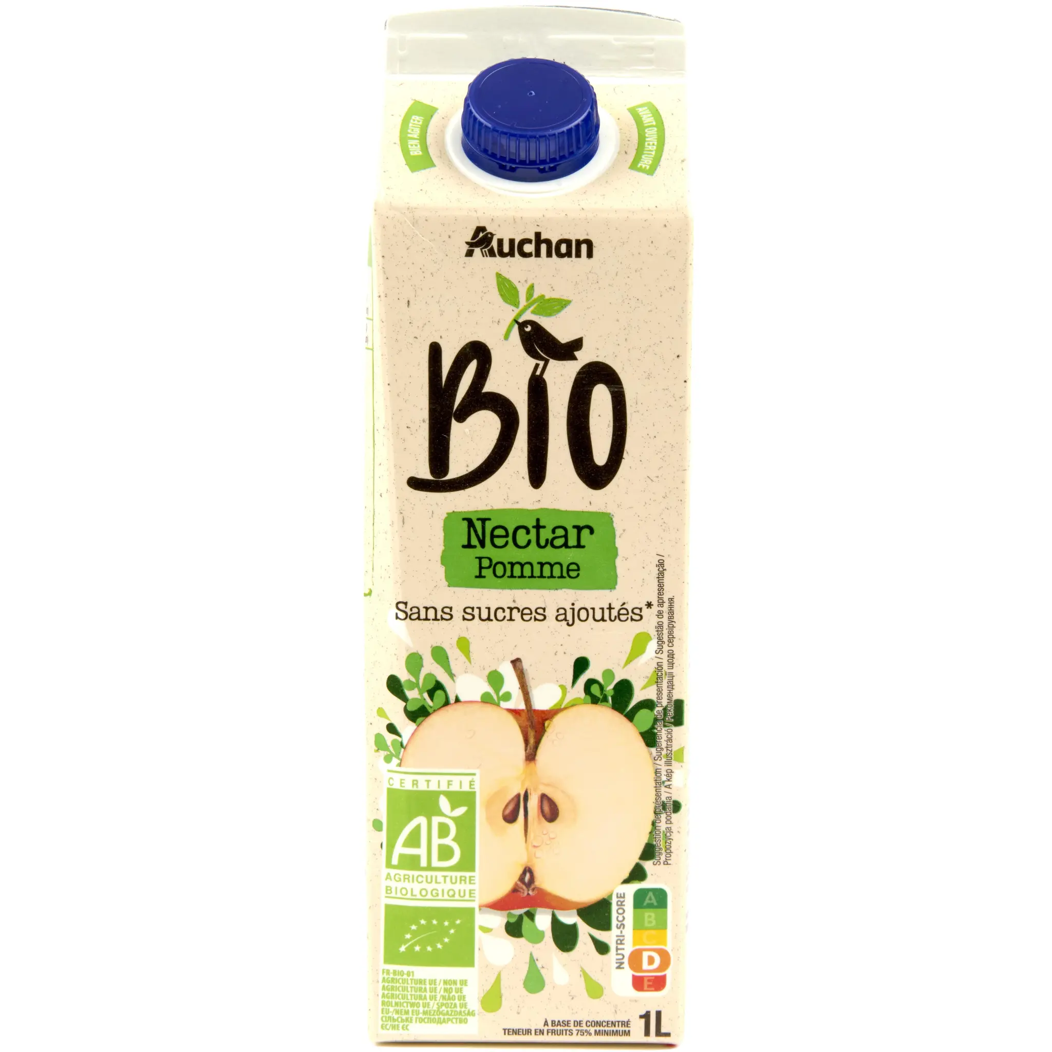 AUCHAN BIO Nectar de pomme