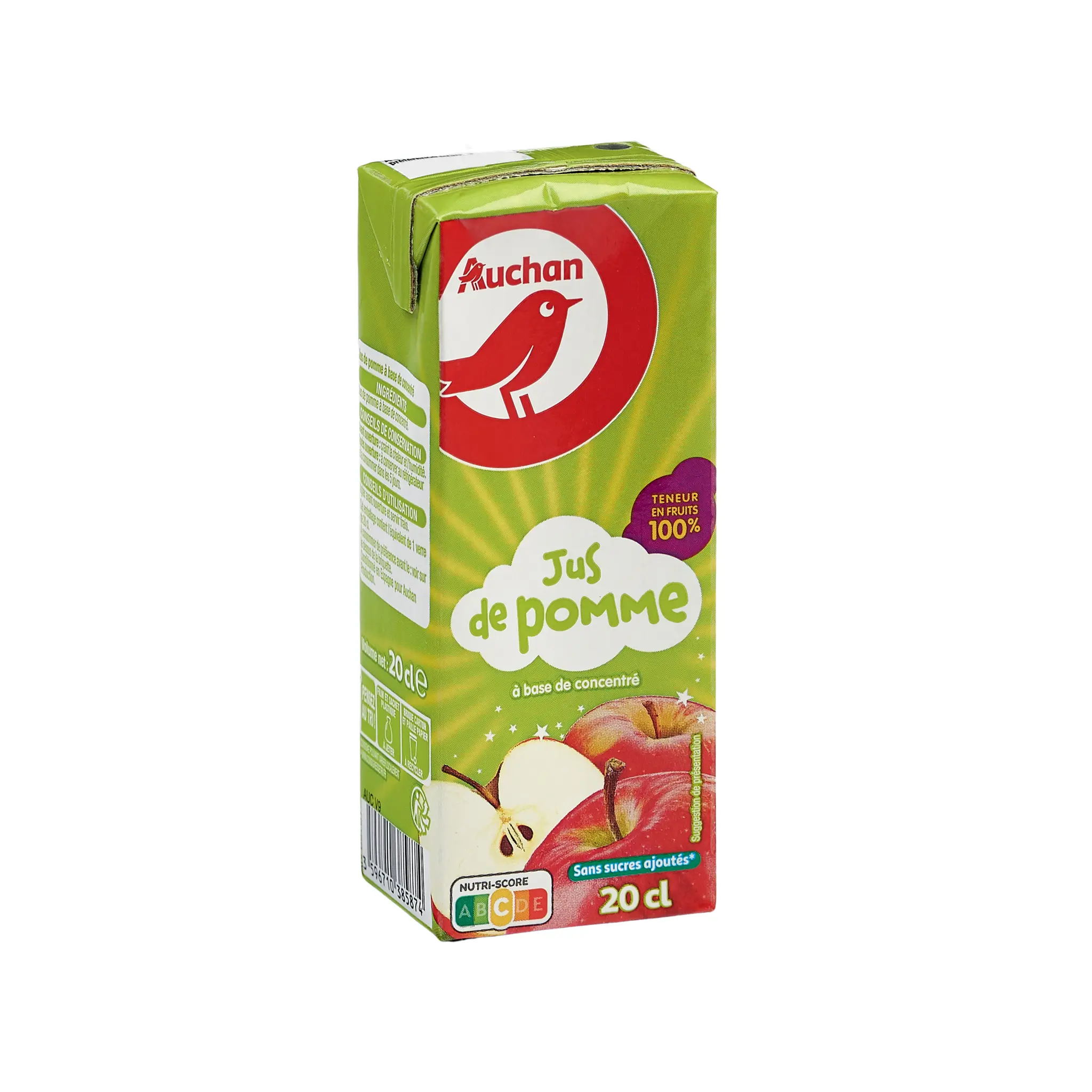 AUCHAN Jus de pomme en briquette