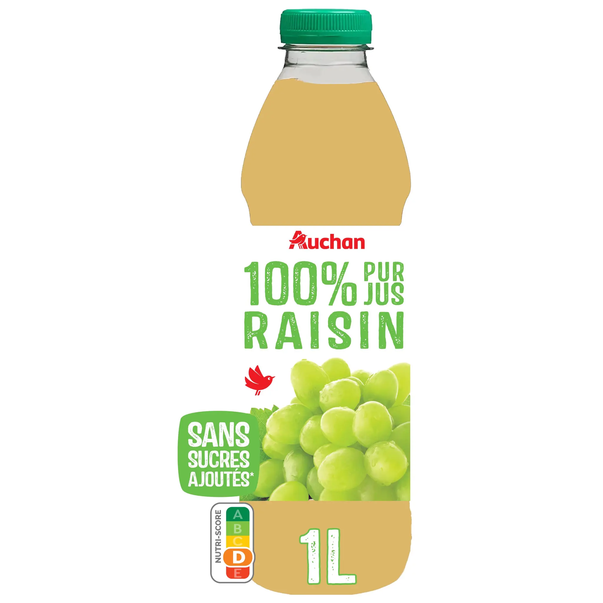 AUCHAN Pur jus de raisin blanc