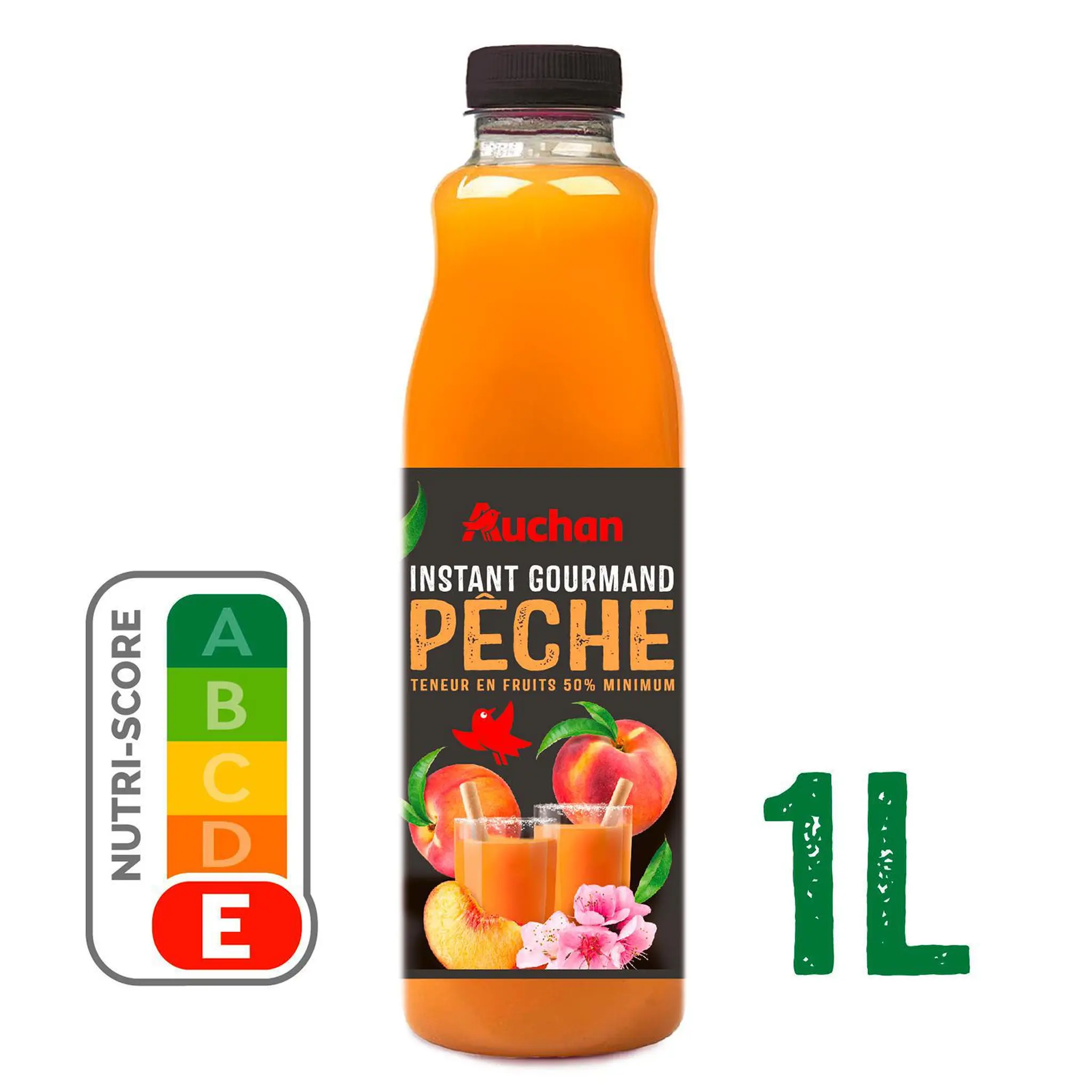AUCHAN Nectar Instant gourmand pêche
