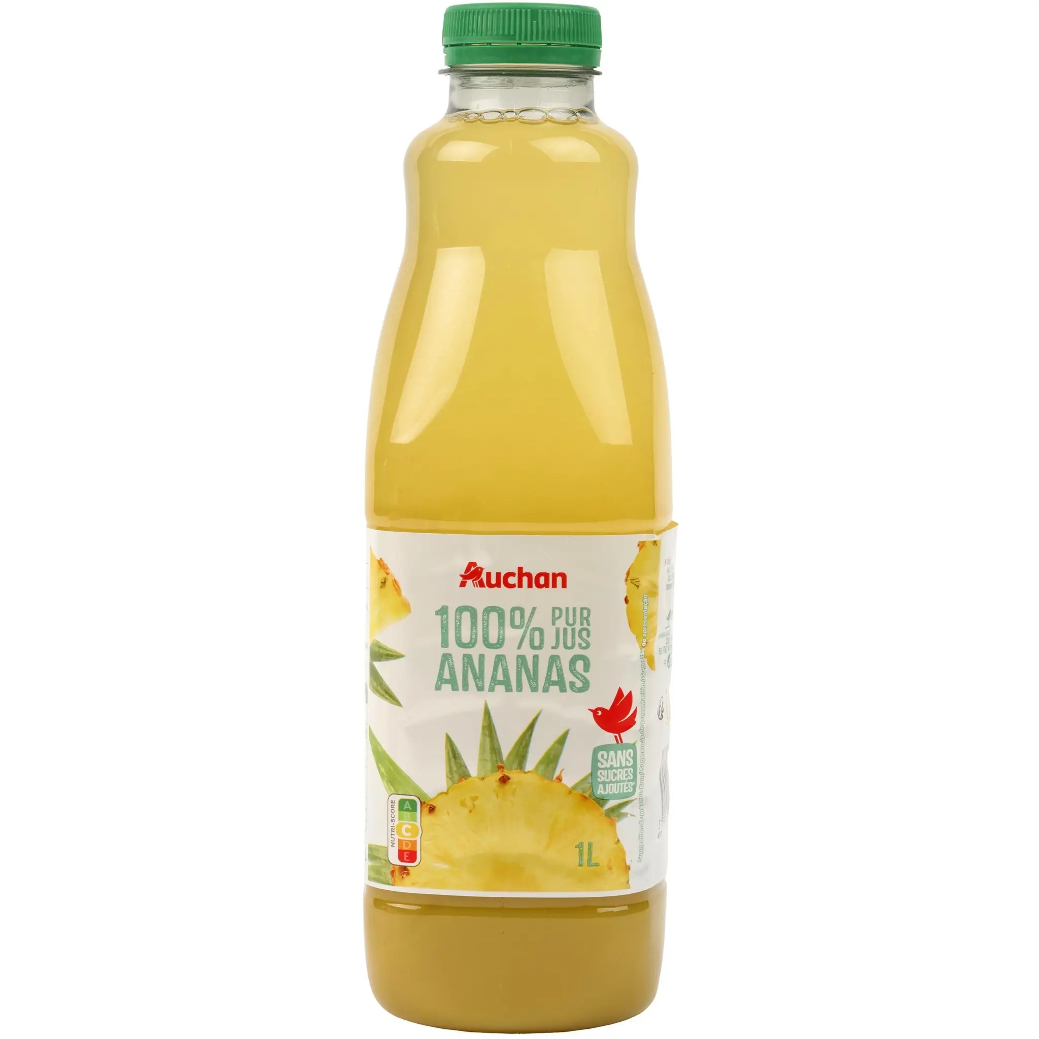 AUCHAN Pur jus d'ananas sans sucres ajoutés
