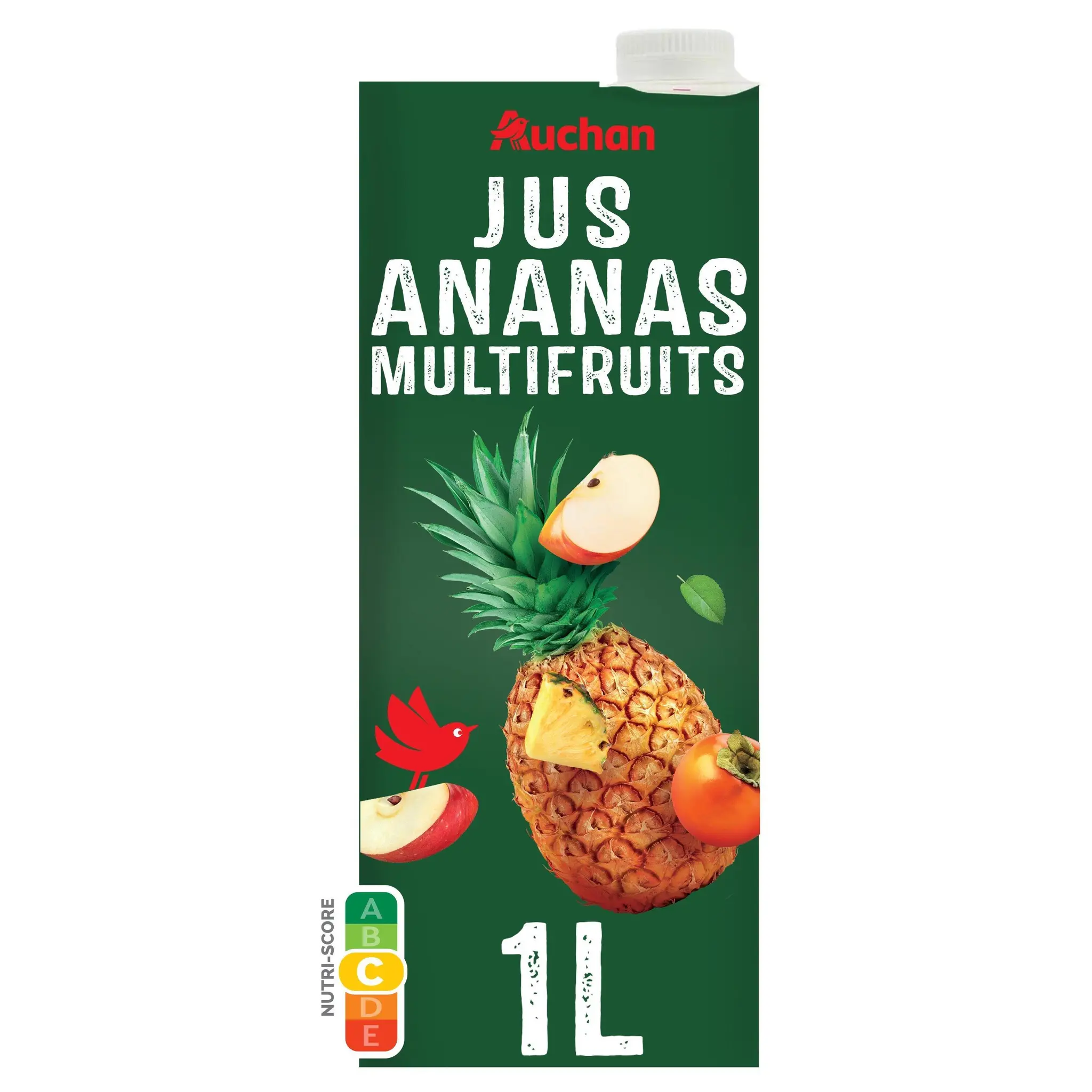 AUCHAN Jus ananas et multi fruits à base de concentré brique