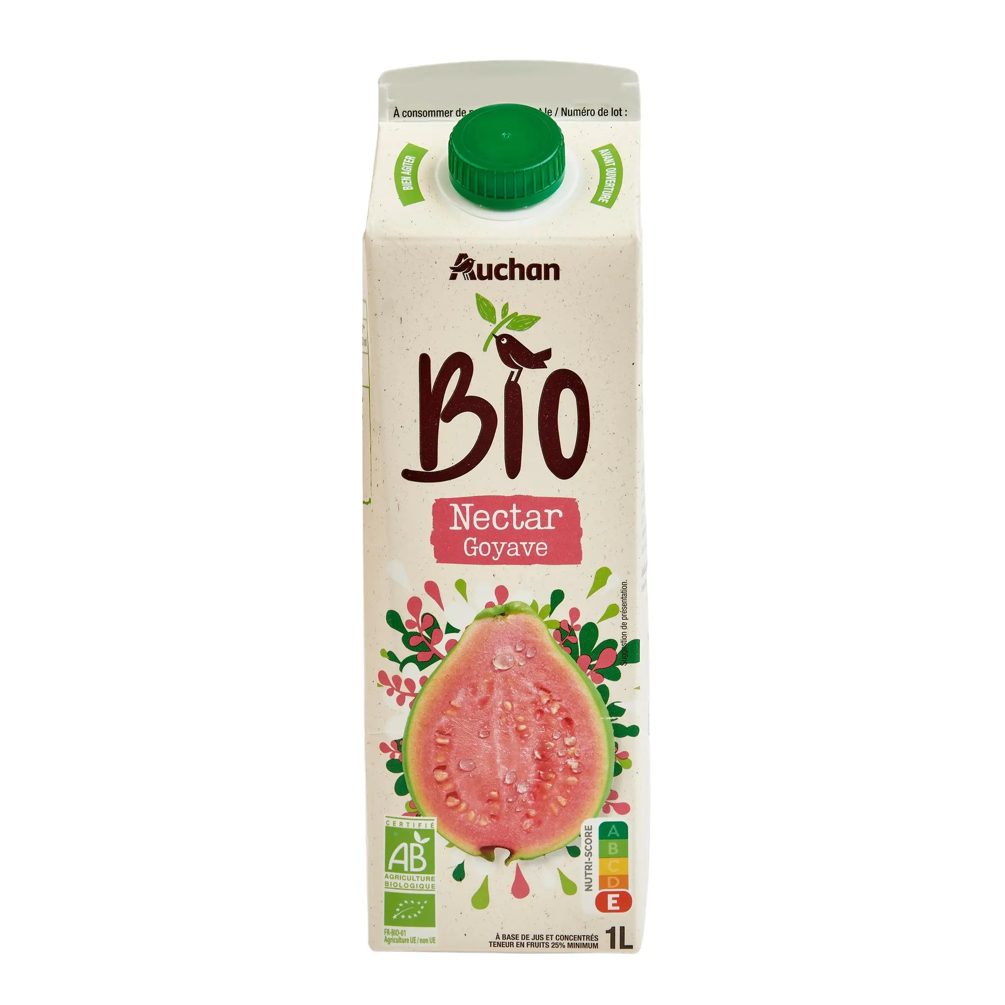 AUCHAN BIO Nectar de Goyave bio en brique