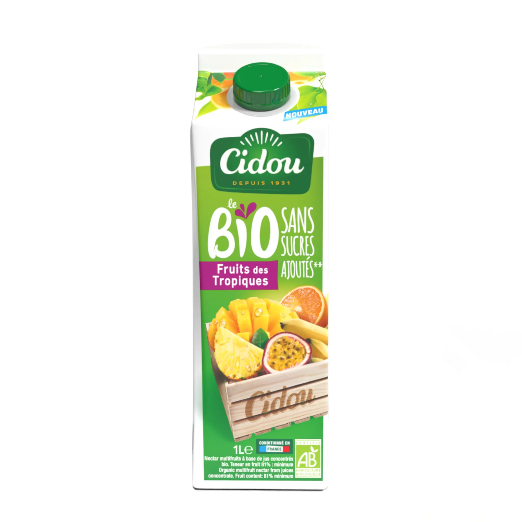 CIDOU Nectar fruits des tropiques sans sucres ajoutés bio