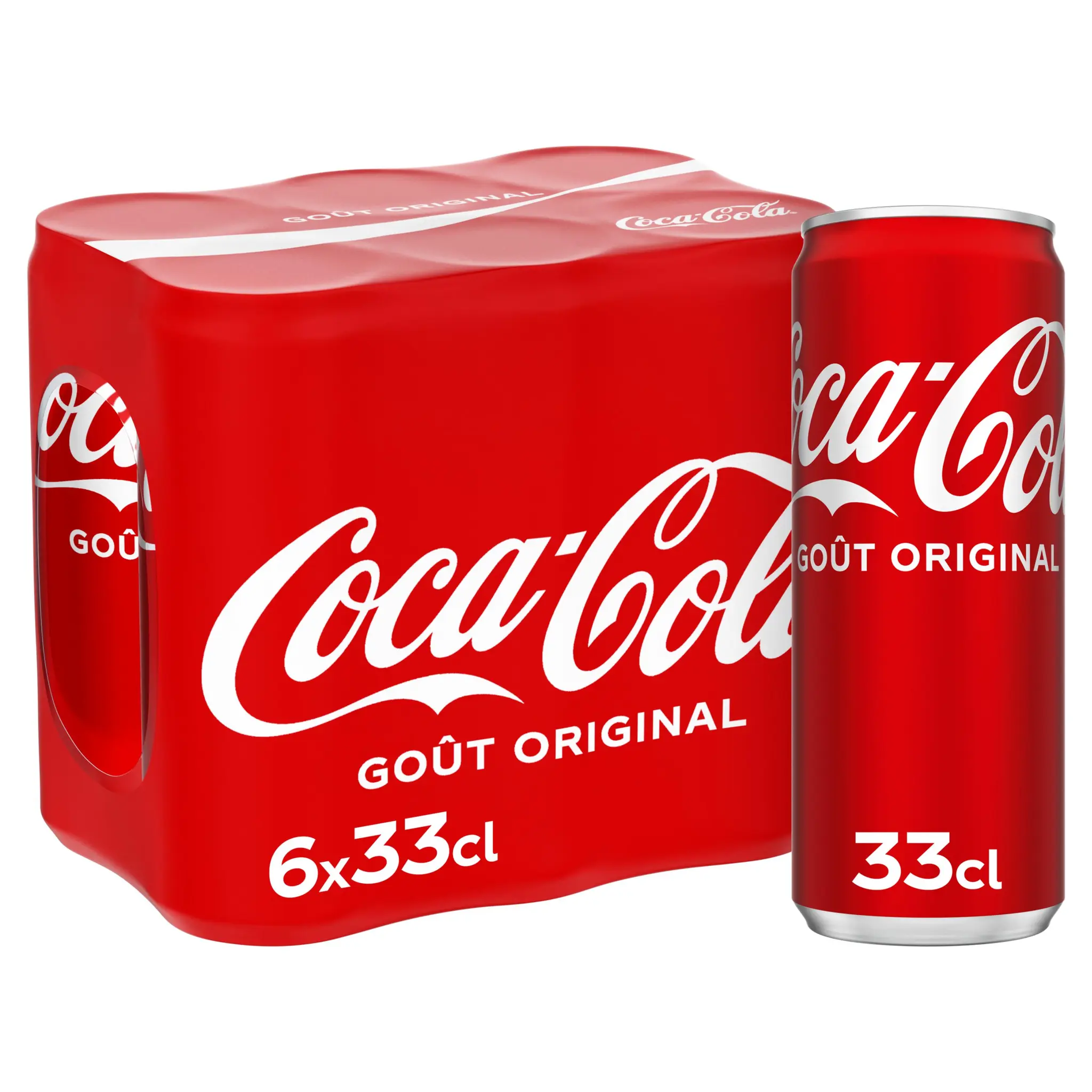 COCA-COLA Boisson gazeuse aux extraits végétaux goût original boîtes