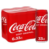 COCA-COLA Boisson gazeuse aux extraits végétaux goût original boîtes