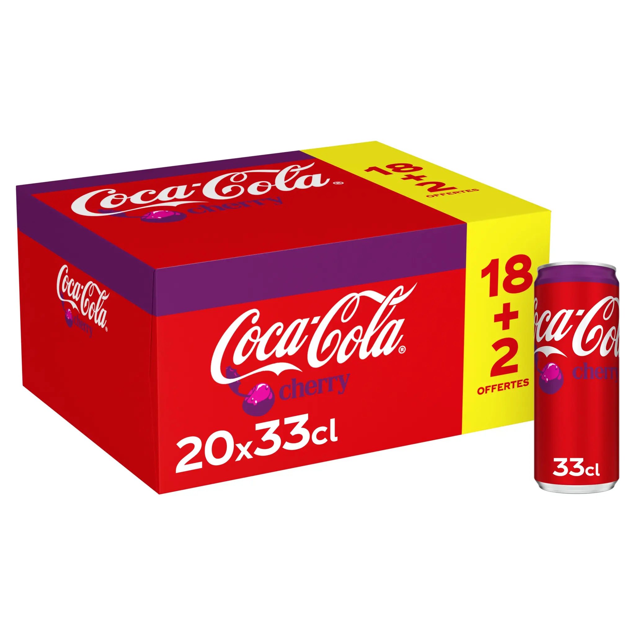 COCA-COLA Boisson rafraîchissante saveur cerise boîtes