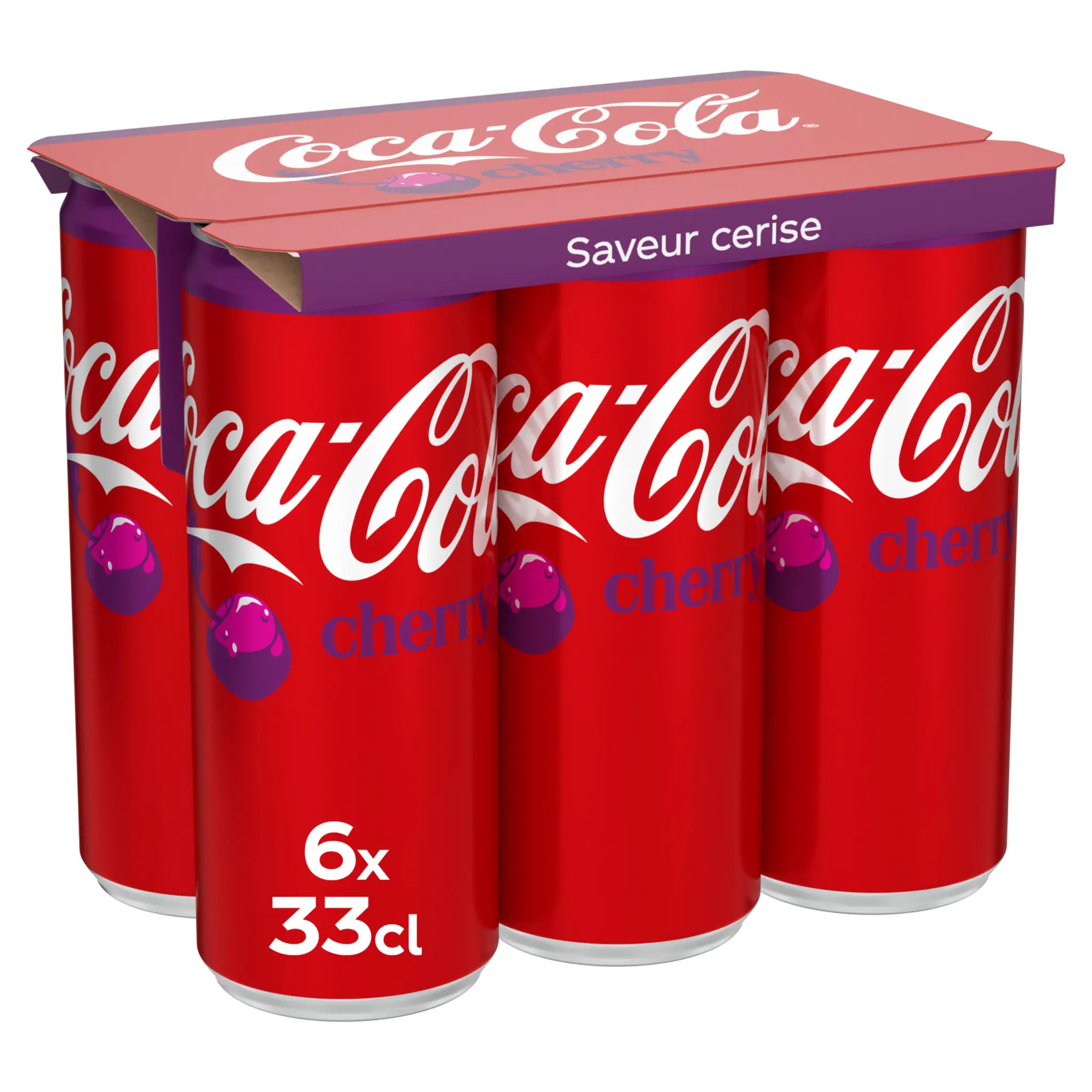 COCA-COLA Boisson gazeuse aux extraits végétaux arôme cerise boîtes