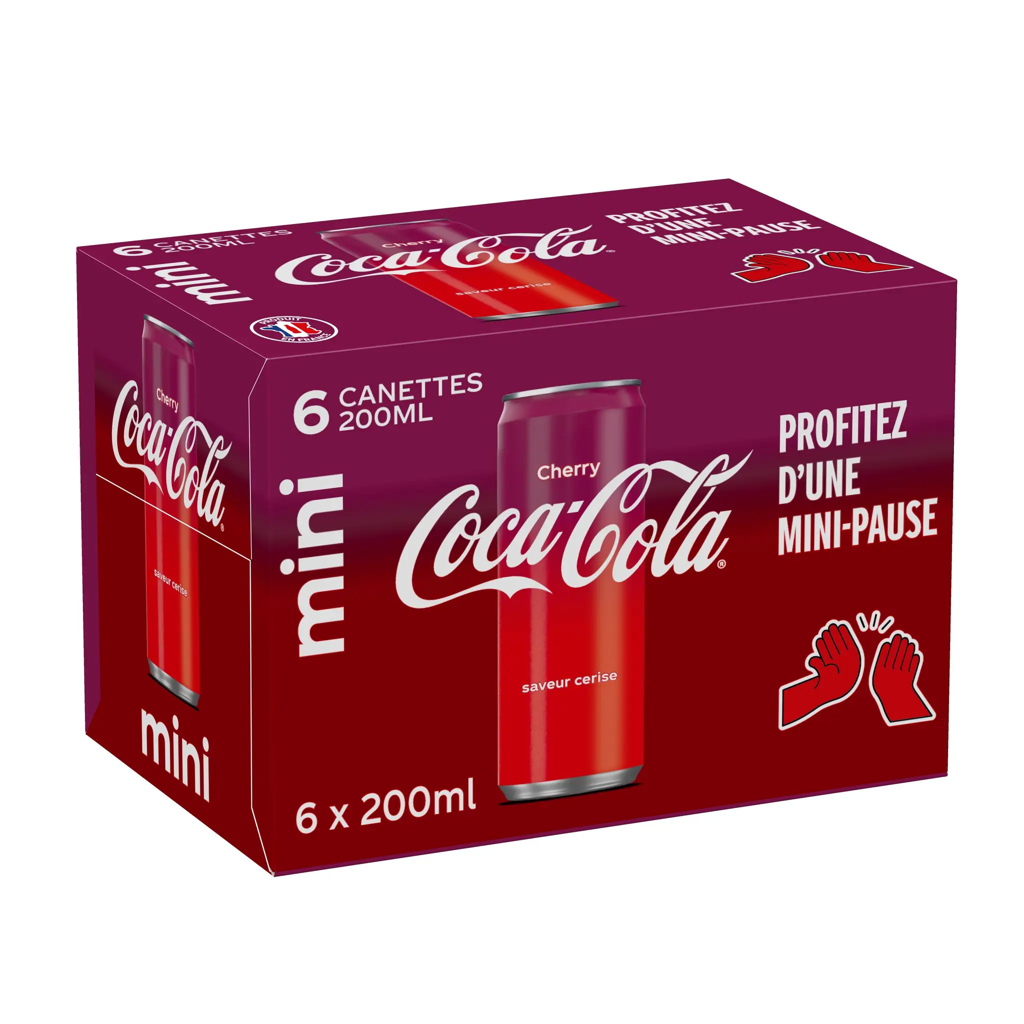COCA-COLA Boisson gazeuse aux extraits végétaux arôme cerises boîtes