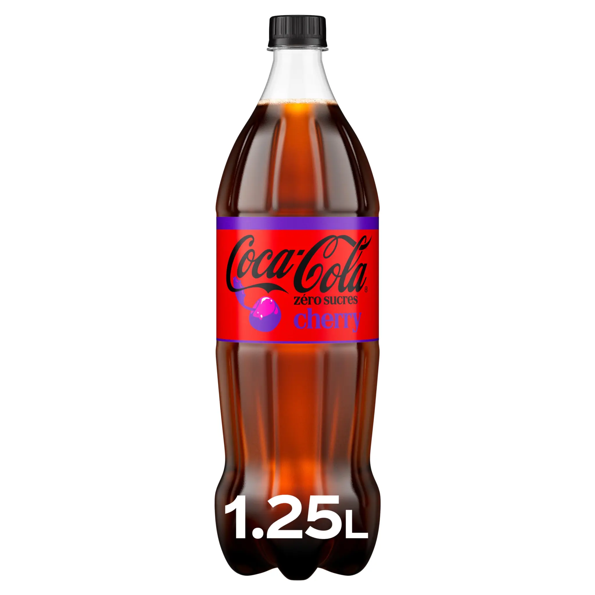 COCA-COLA Cherry boisson gazeuse aux extraits végétaux sans sucres goût cerise