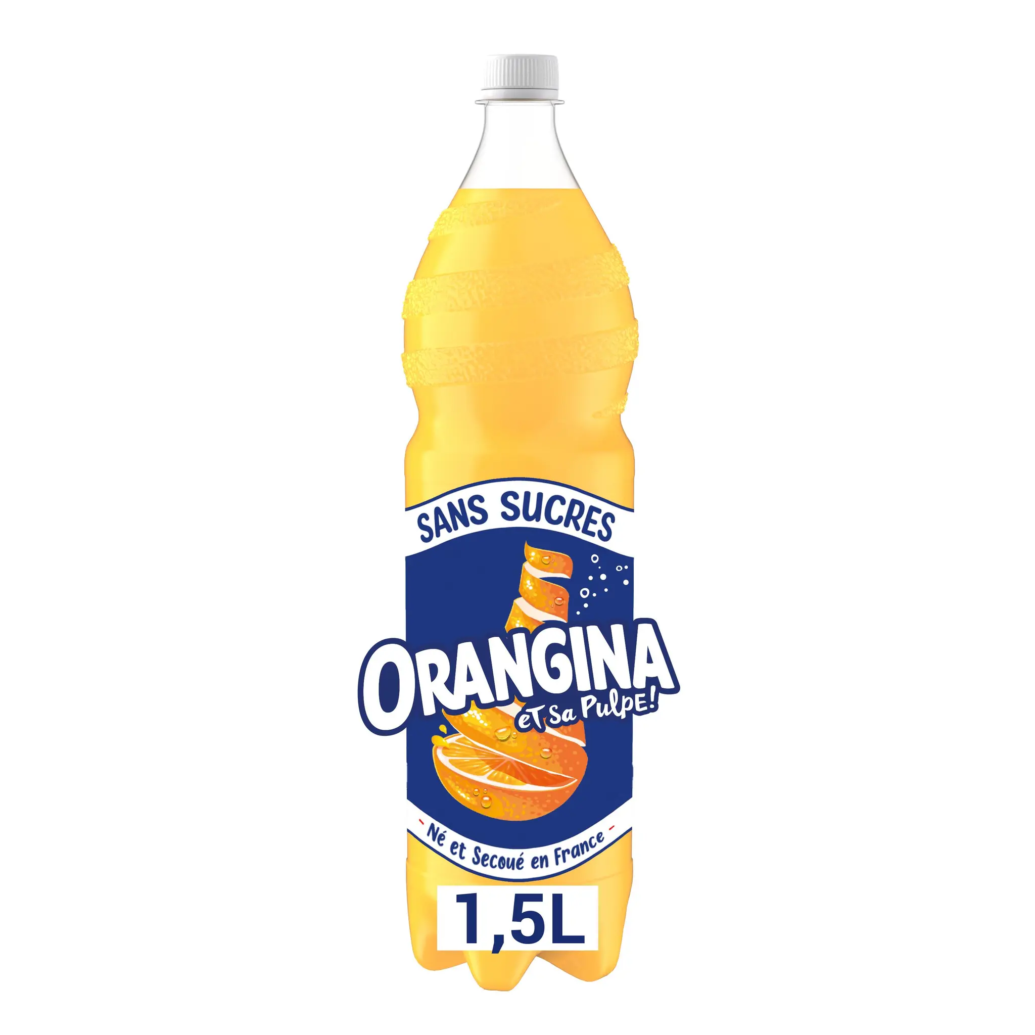 ORANGINA Boisson gazeuse à l'orange et pulpe de fruit sans sucres
