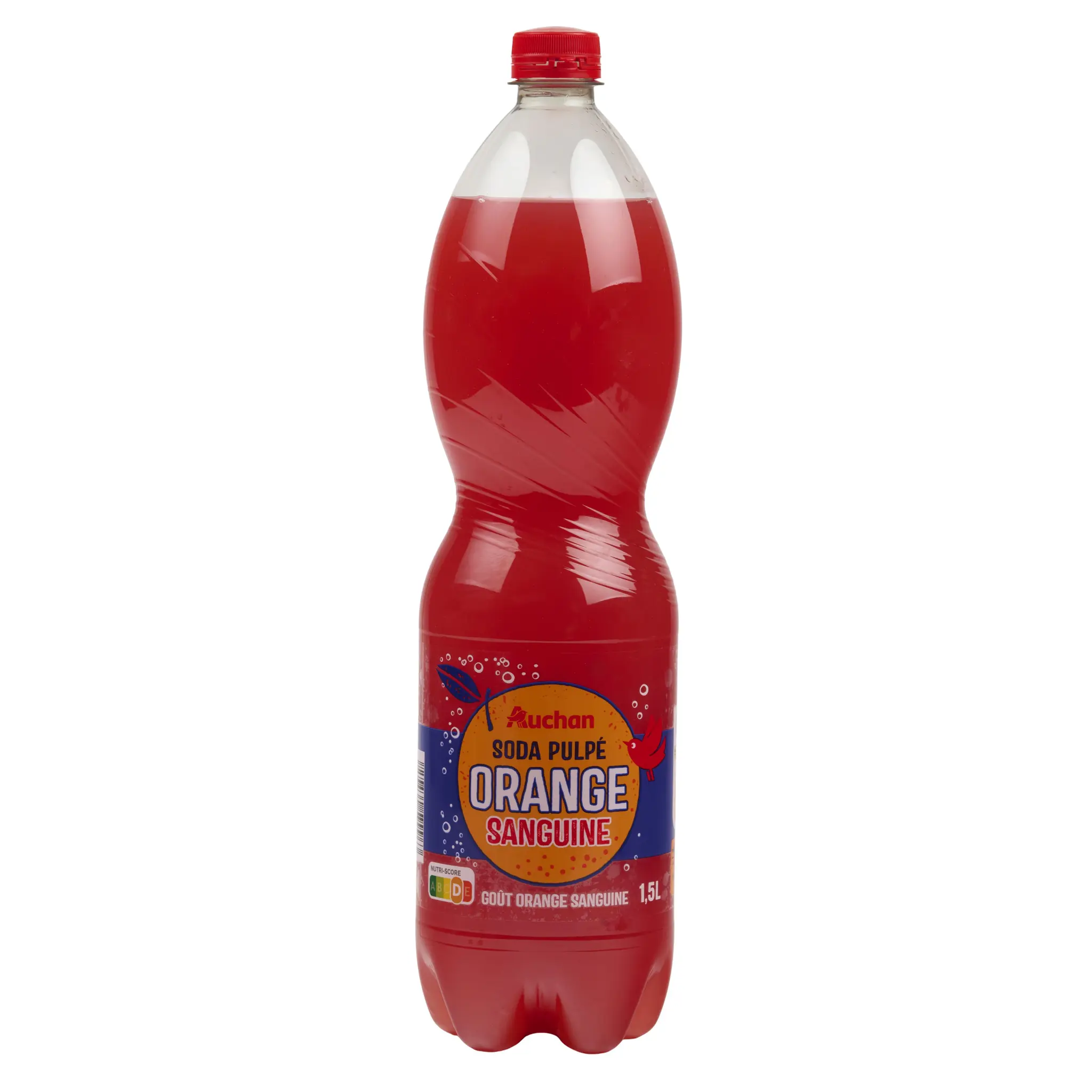 AUCHAN Boisson à la pulpe d'orange sanguine