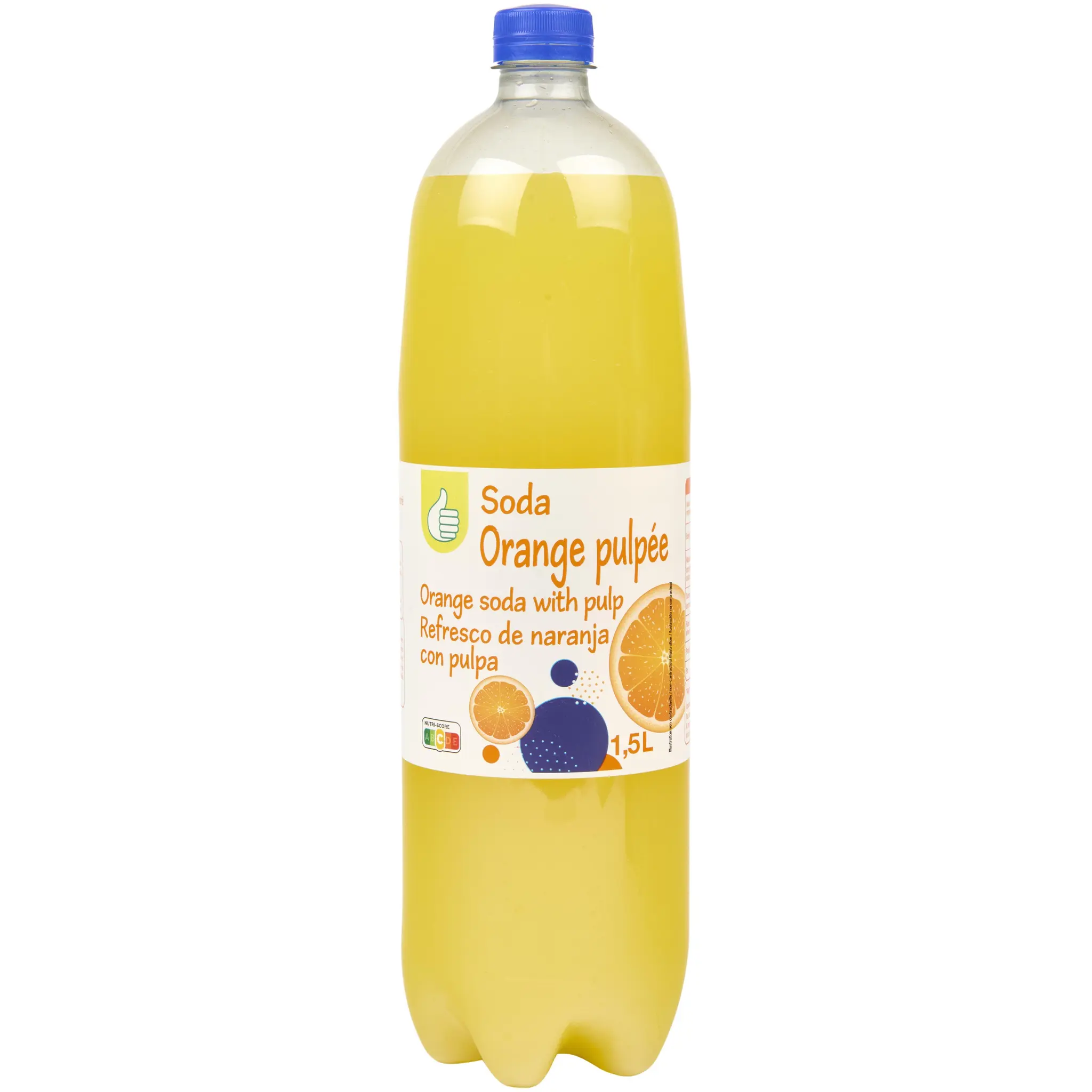 POUCE Boisson gazeuse à l'orange avec pulpe