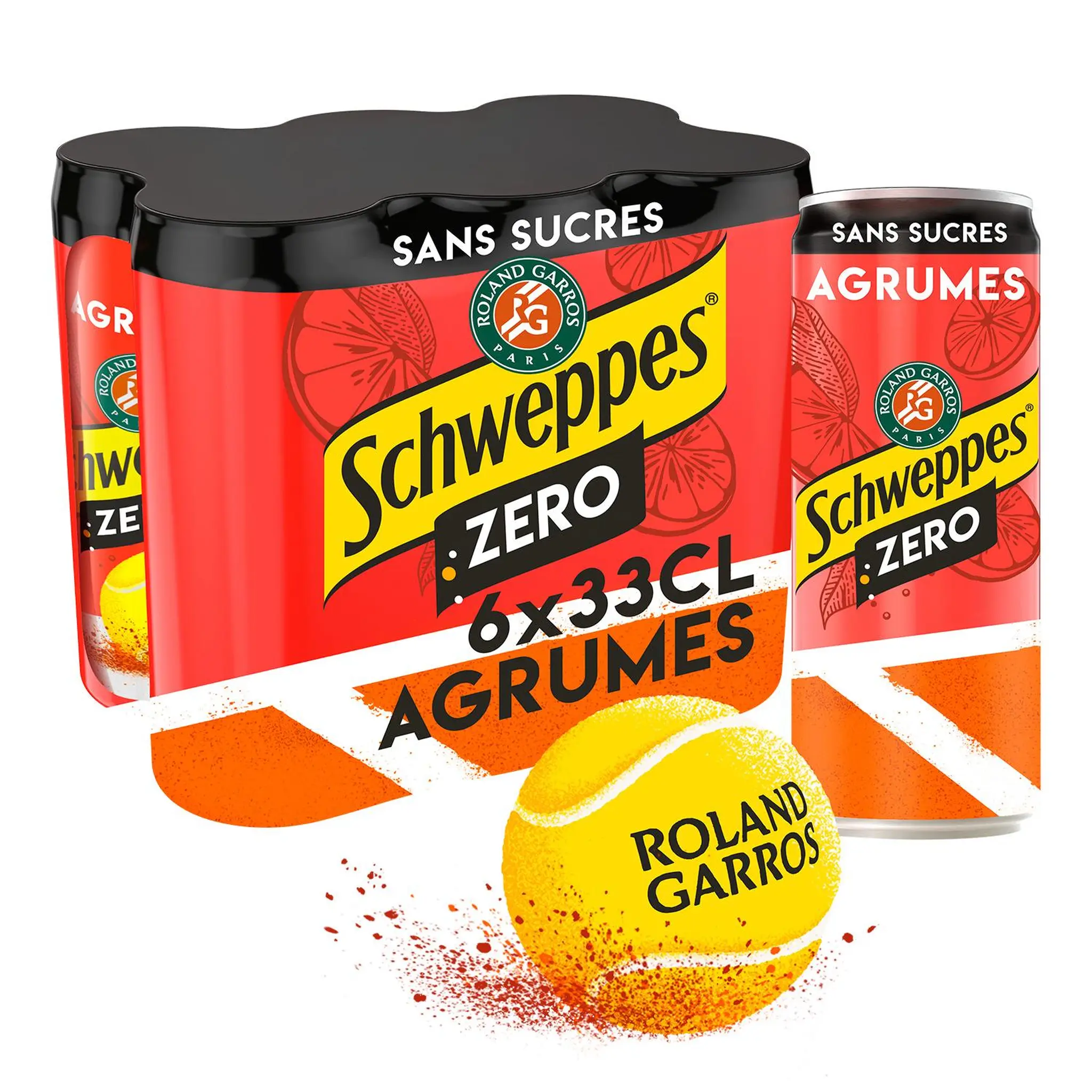 SCHWEPPES Boisson gazeuse saveur agrumes zéro boîtes