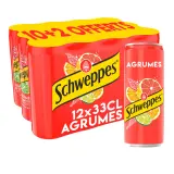 SCHWEPPES Boisson gazeuse saveur agrumes boîtes