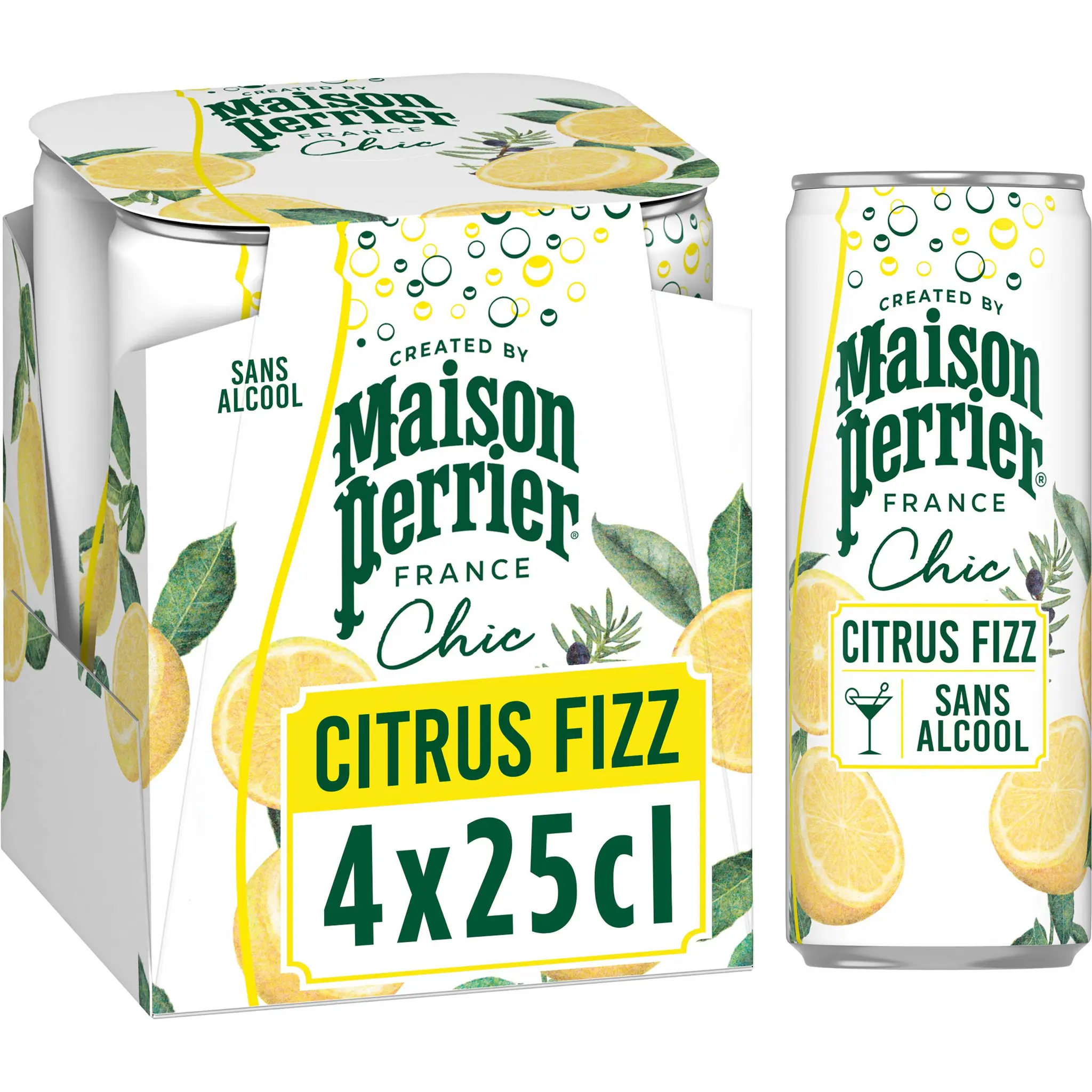 MAISON PERRIER Citrus fizz Boisson gazeuse et jus de citron