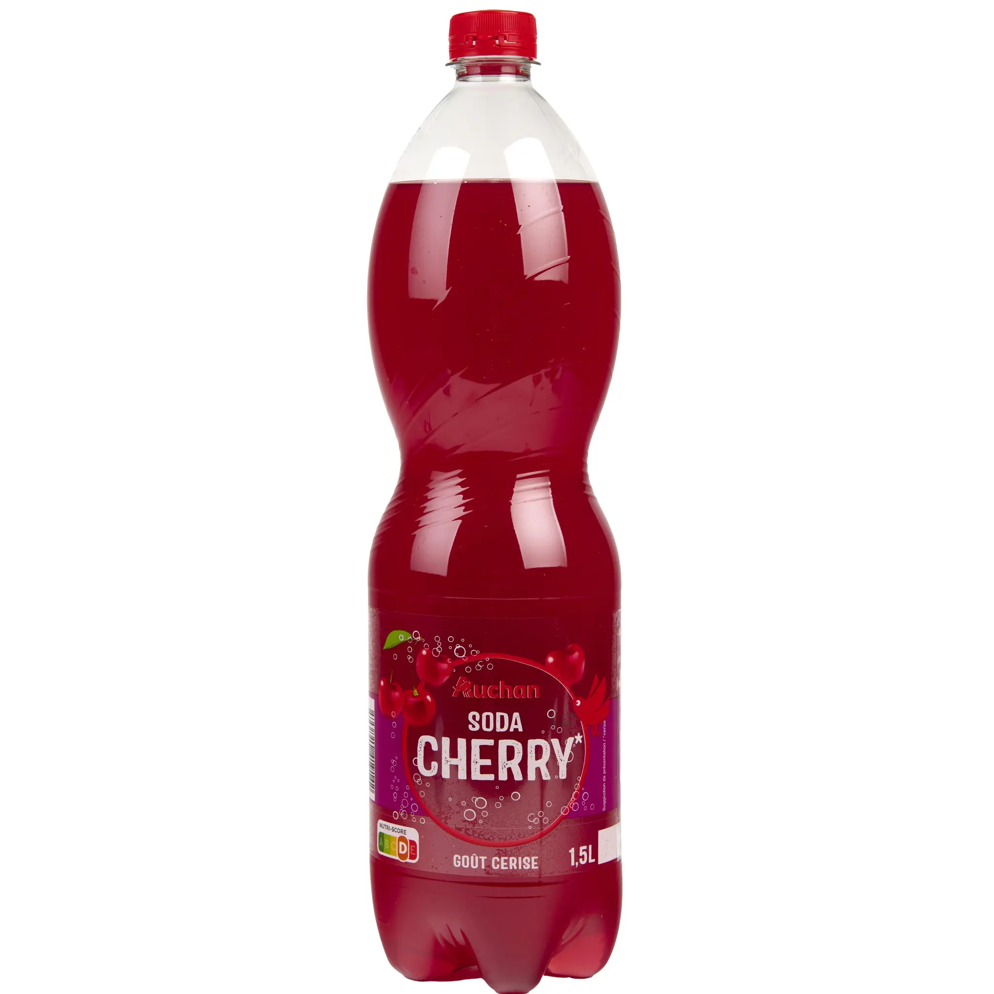 AUCHAN Boisson gazeuse goût cerise