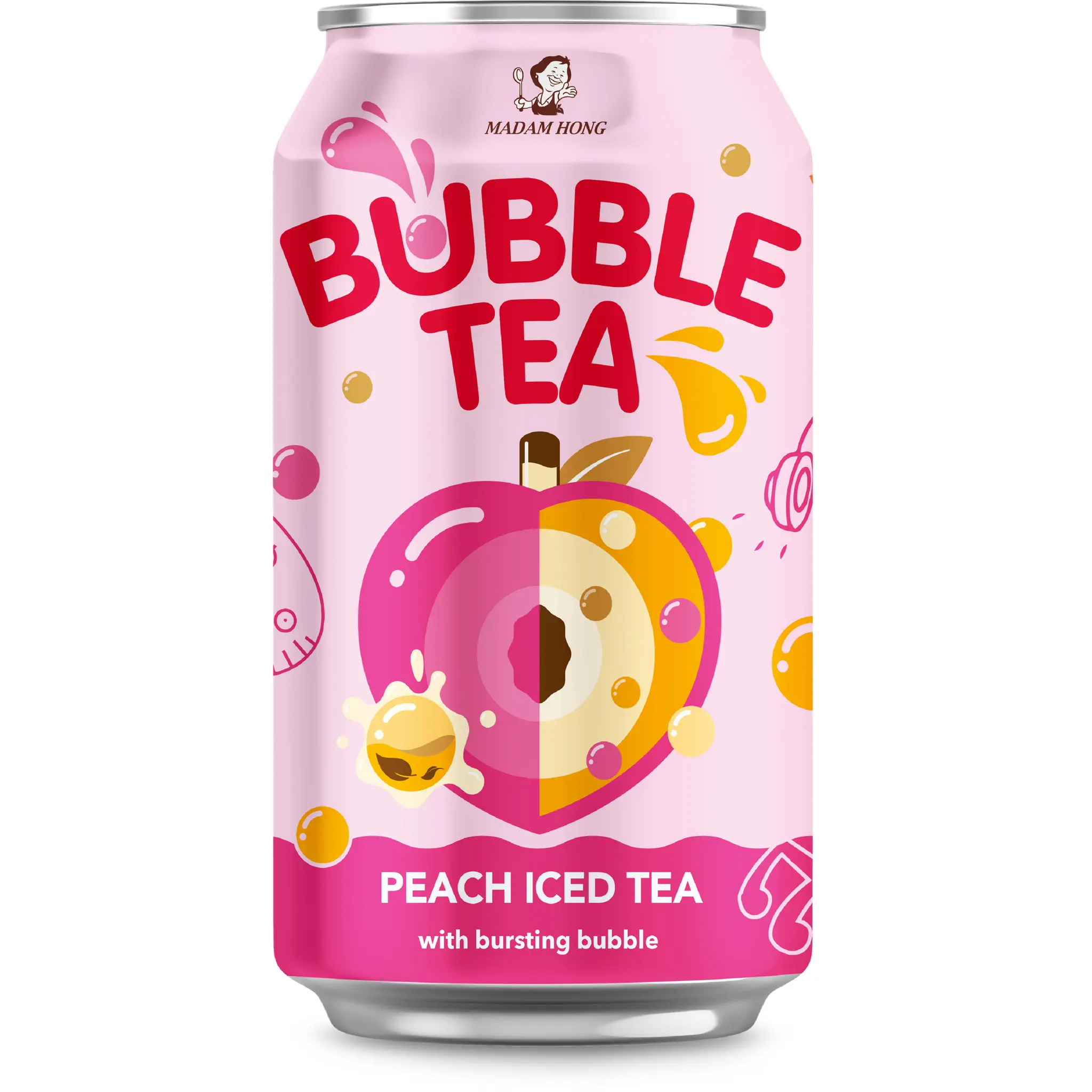 MADAM HONG Boisson Bubble Tea pêche Iced Tea