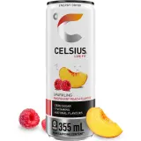 CELSIUS Summer vibe Boisson énergisante pétillante saveur framboise pêche boîte