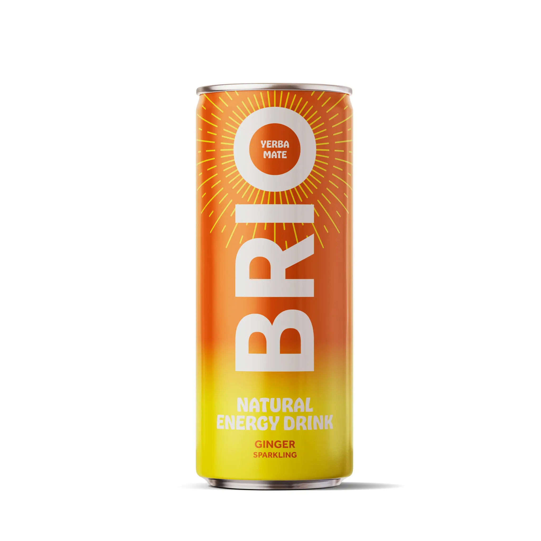 BRIO Boisson énergisante gazeuse au maté et gingembre bio boîte
