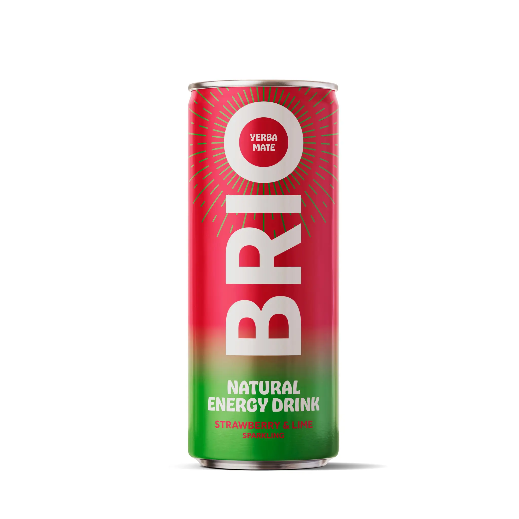 BRIO Boisson gazéifiée aromatisée maté fraise citron bio boîte