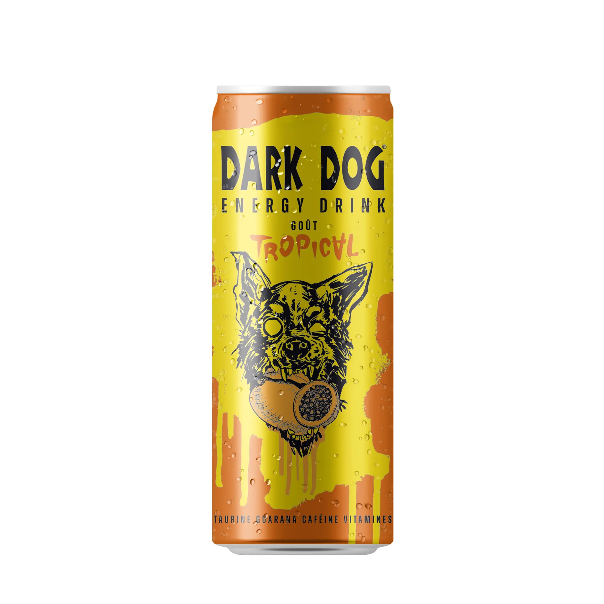 DARK DOG Boisson énergisante au guarana goût tropical