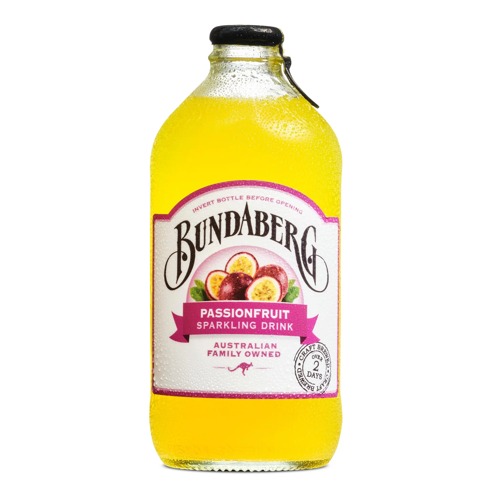 BUNDABERG Boisson gazeuse sans alcool aromatisée au fruit de la passion bouteille en verre