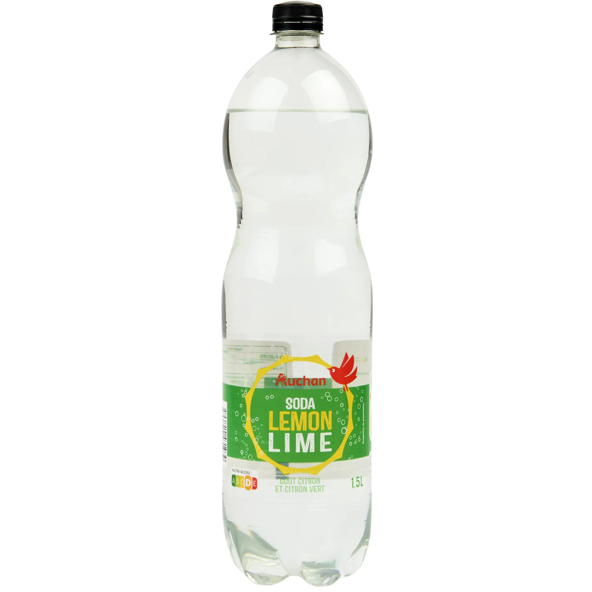 AUCHAN Soda saveur citron et citron vert