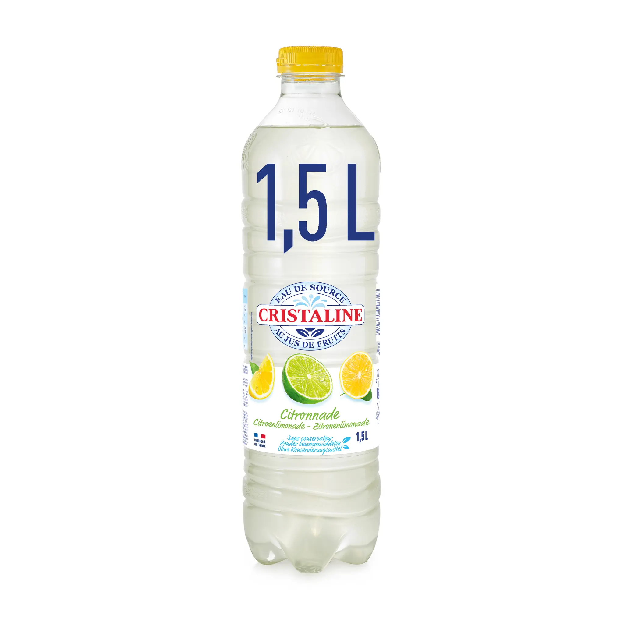 CRISTALINE Eau de source aromatisée jus de fruits goût citronnade
