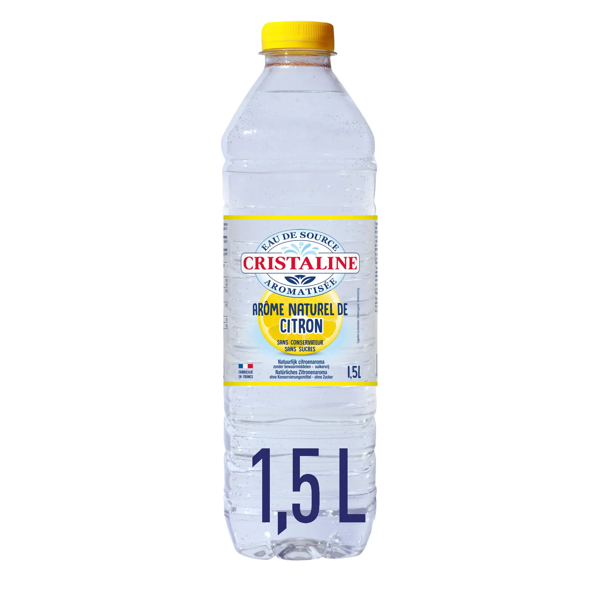 CRISTALINE Eau de source aromatisée au citron