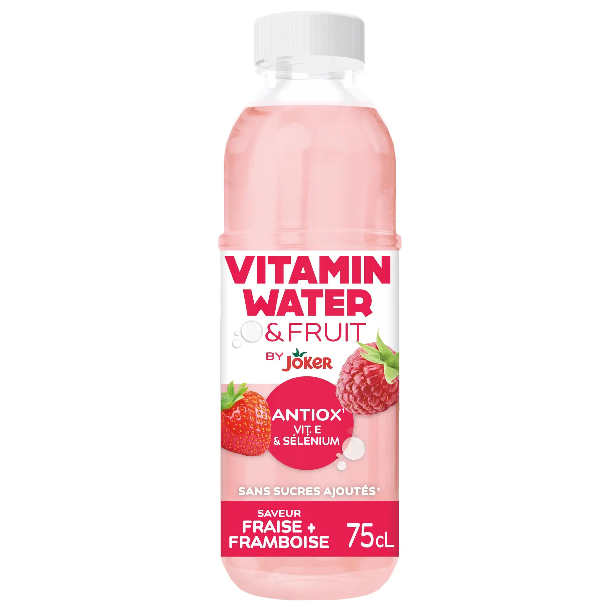 VITAMIN WATER & FRUIT Boisson rafraîchissante saveur fraise framboise antiox