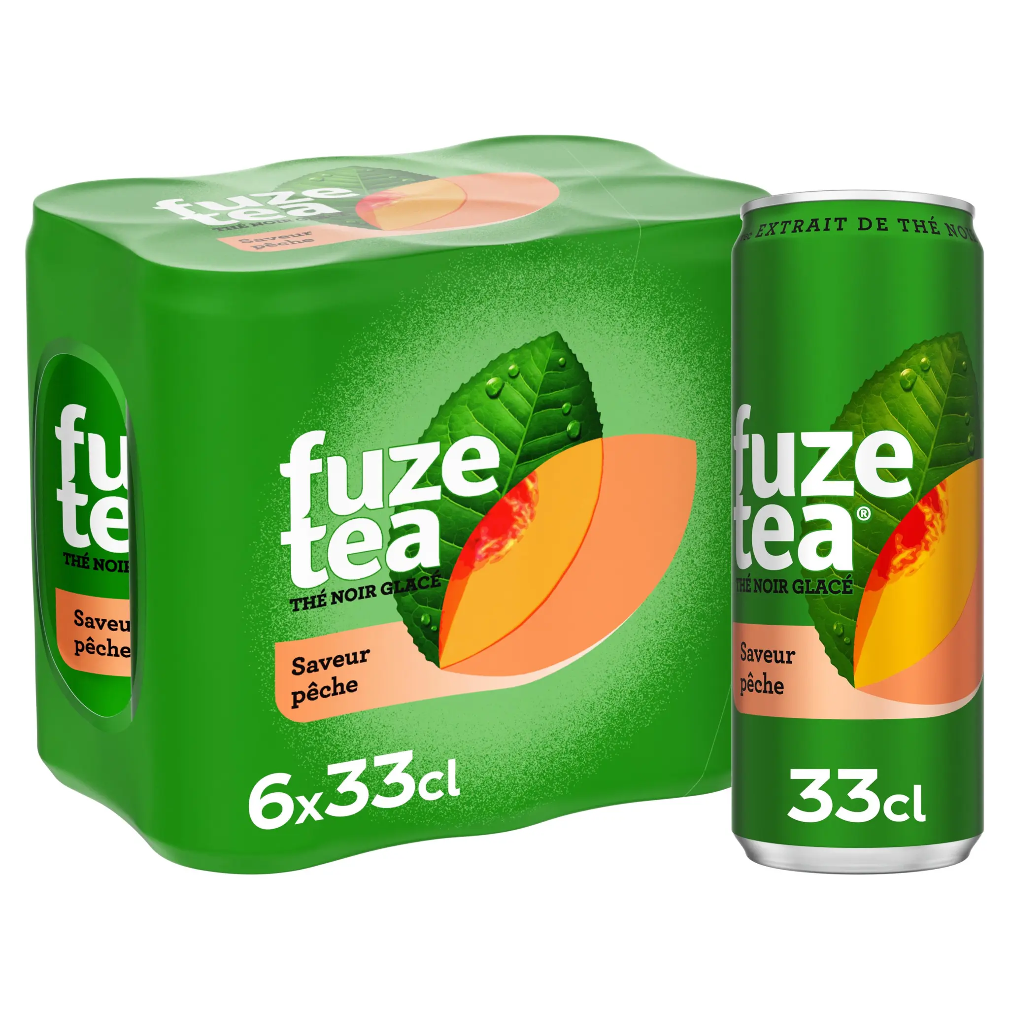 FUZE TEA Thé noir glacé saveur pêche boîtes
